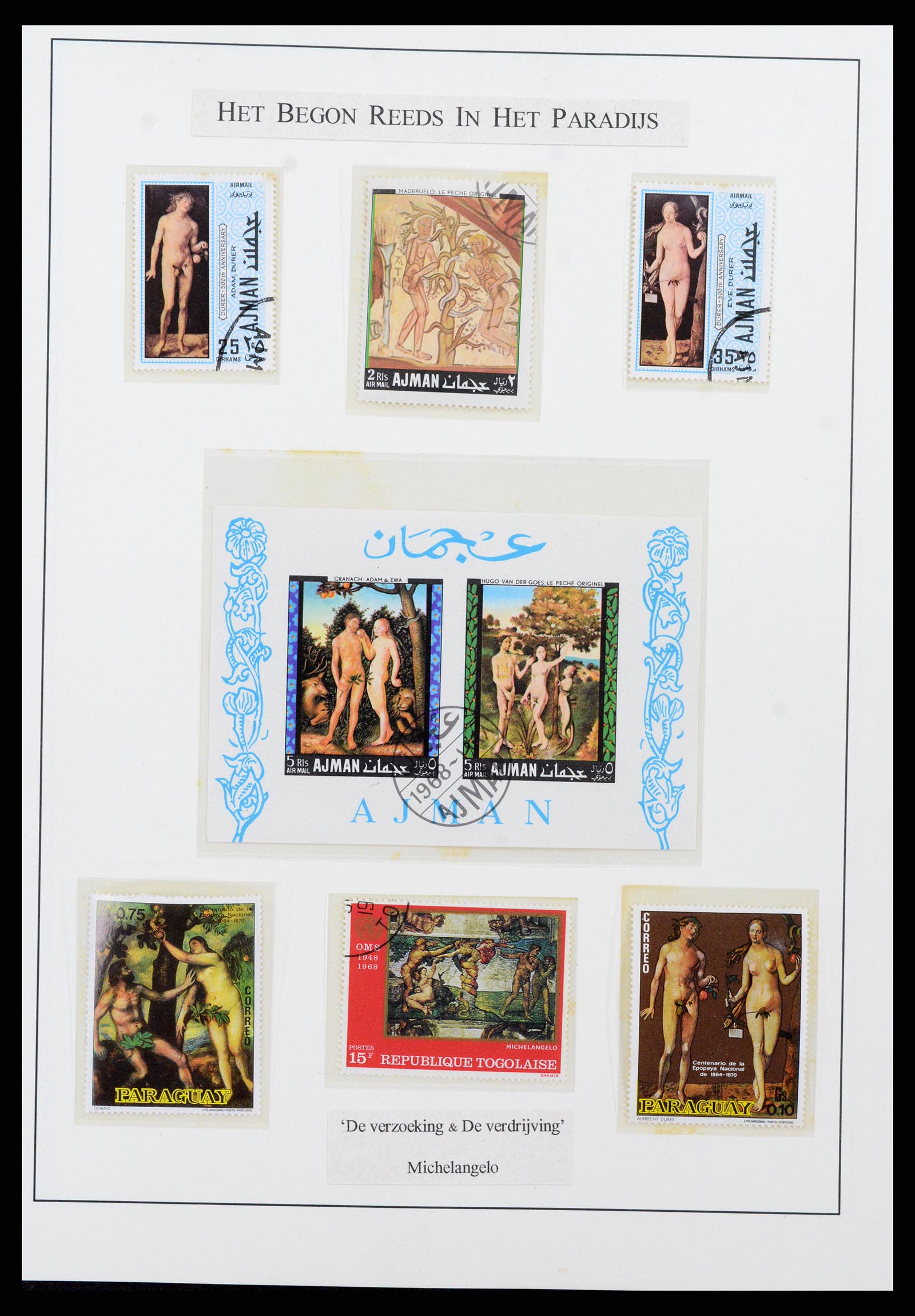 37656 011 - Postzegelverzameling 37656 Motief bloot 1900-1960.