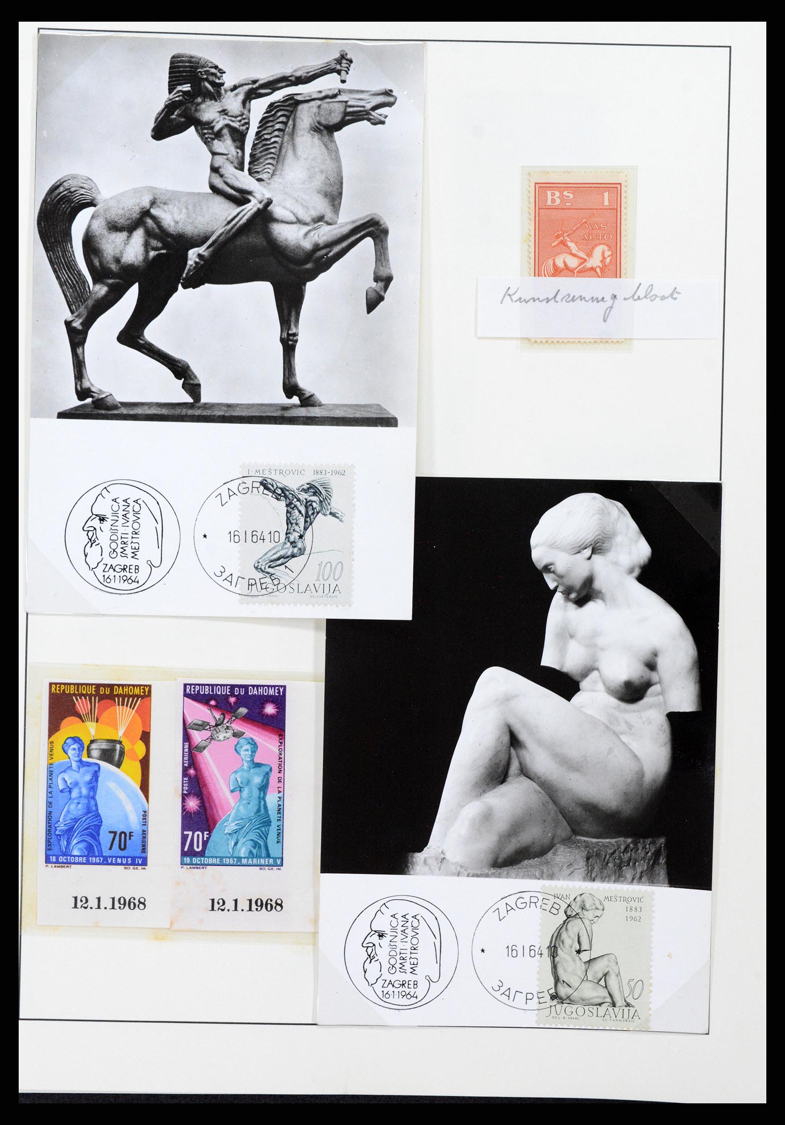 37656 013 - Postzegelverzameling 37656 Motief bloot 1900-1960.