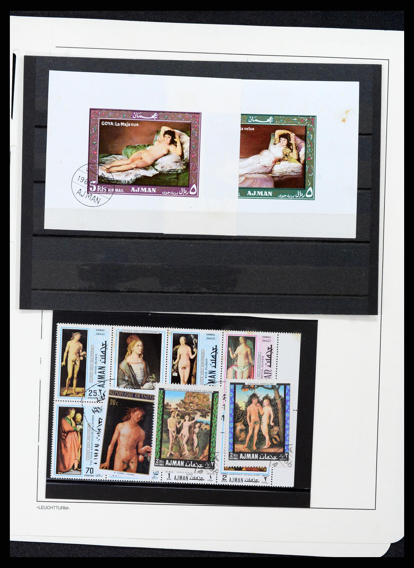 37656 025 - Postzegelverzameling 37656 Motief bloot 1900-1960.
