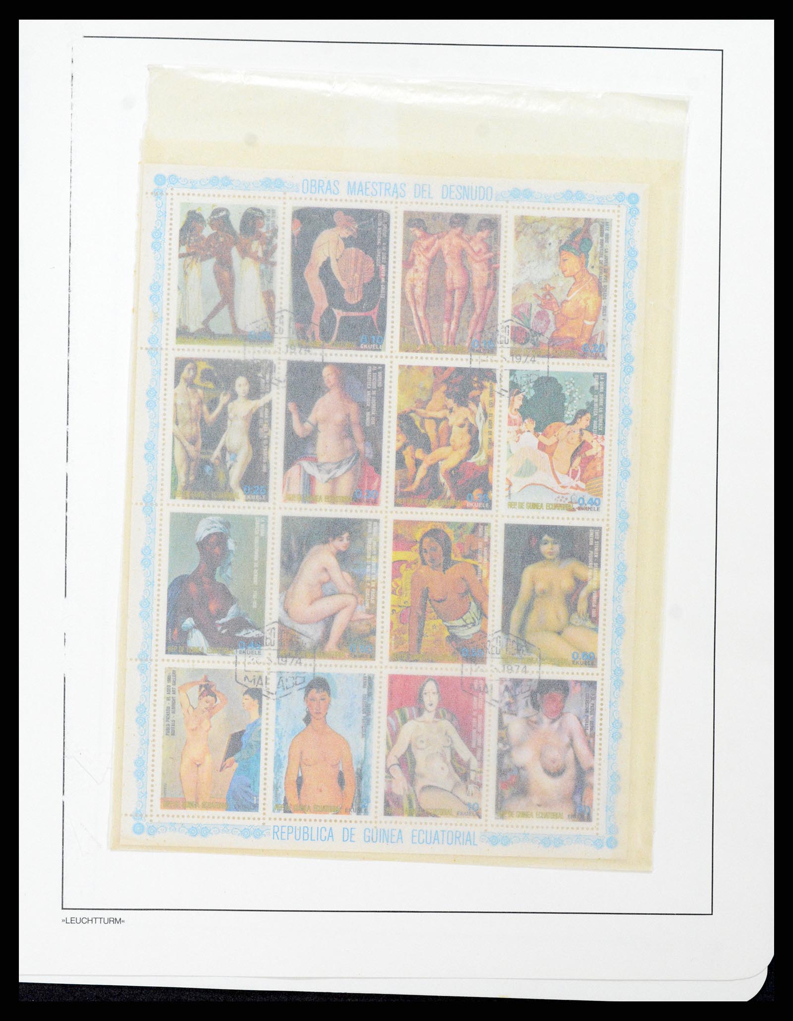 37656 027 - Postzegelverzameling 37656 Motief bloot 1900-1960.