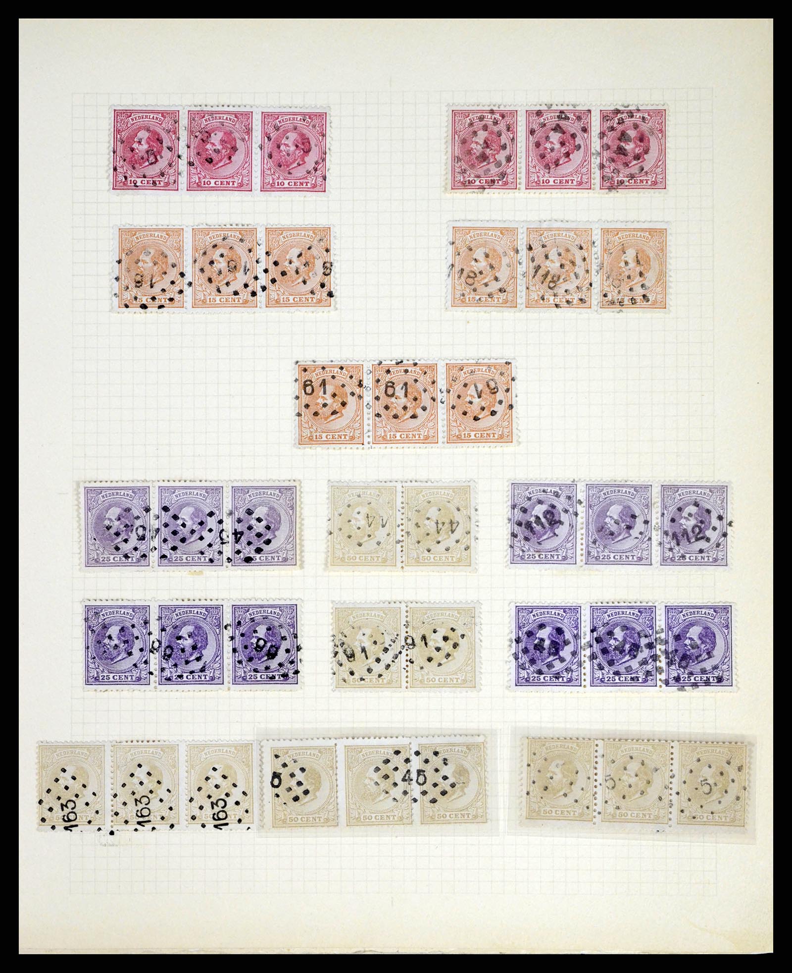 37660 001 - Postzegelverzameling 37660 Nederland emissie 1872.