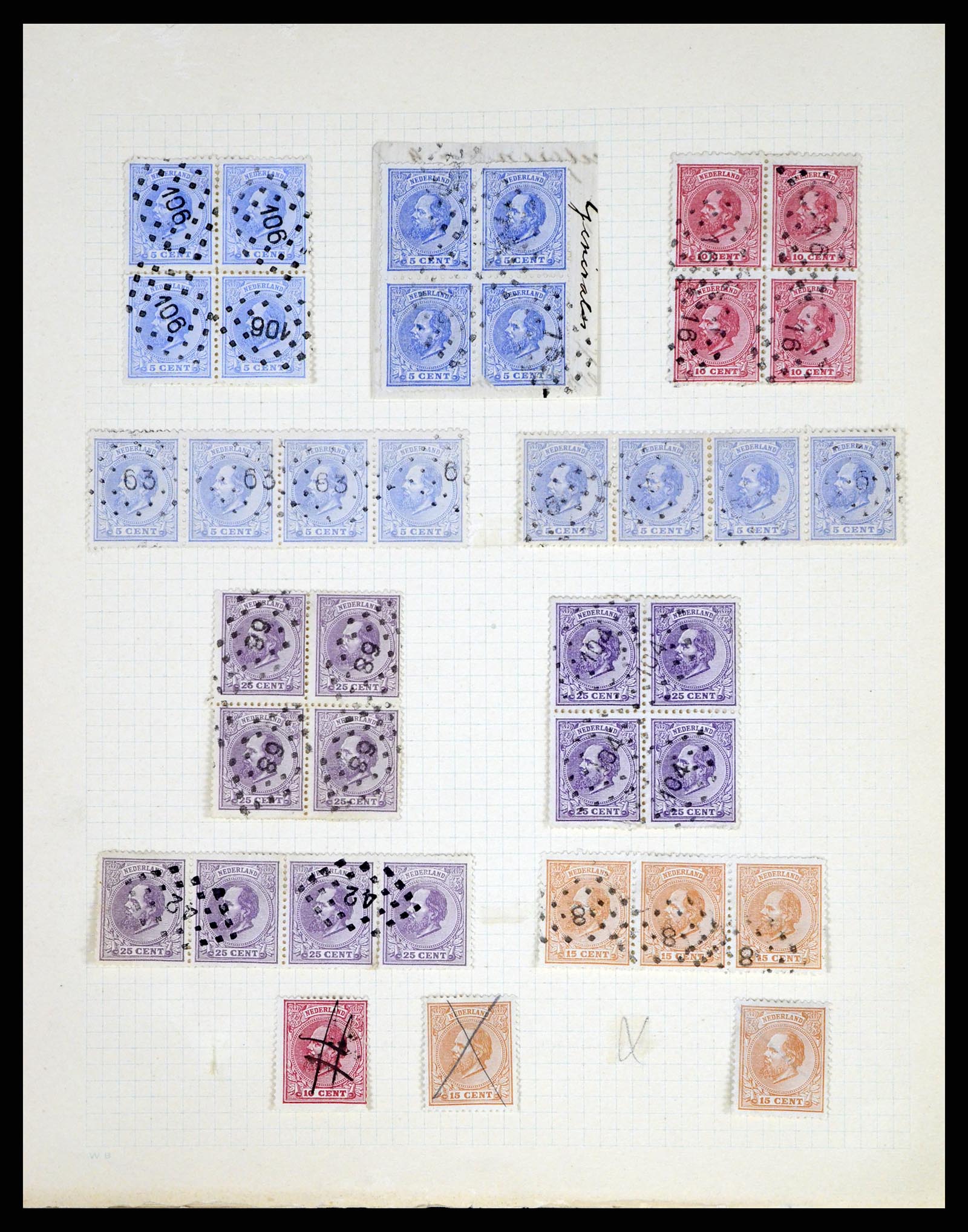 37660 006 - Postzegelverzameling 37660 Nederland emissie 1872.