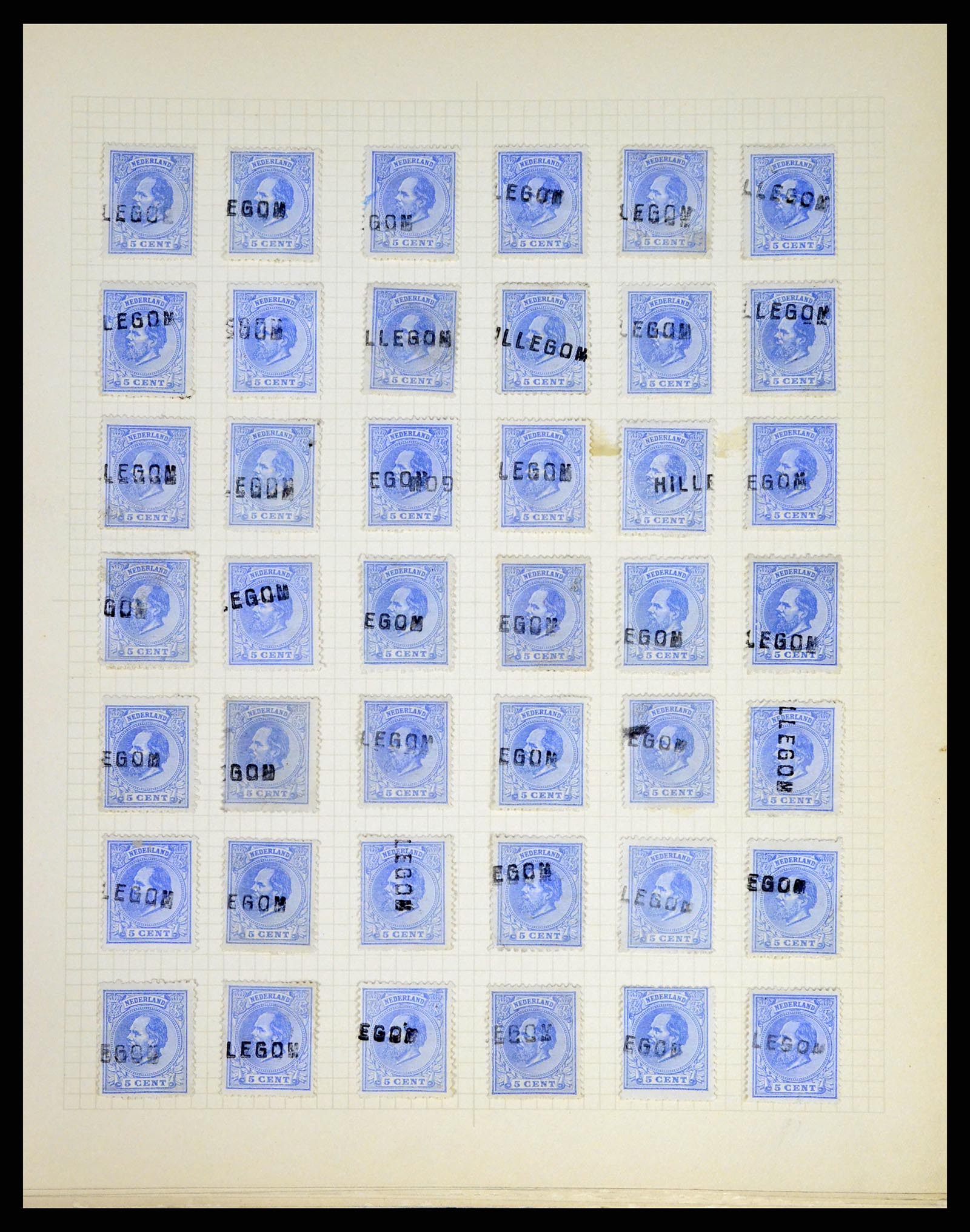 37660 010 - Postzegelverzameling 37660 Nederland emissie 1872.