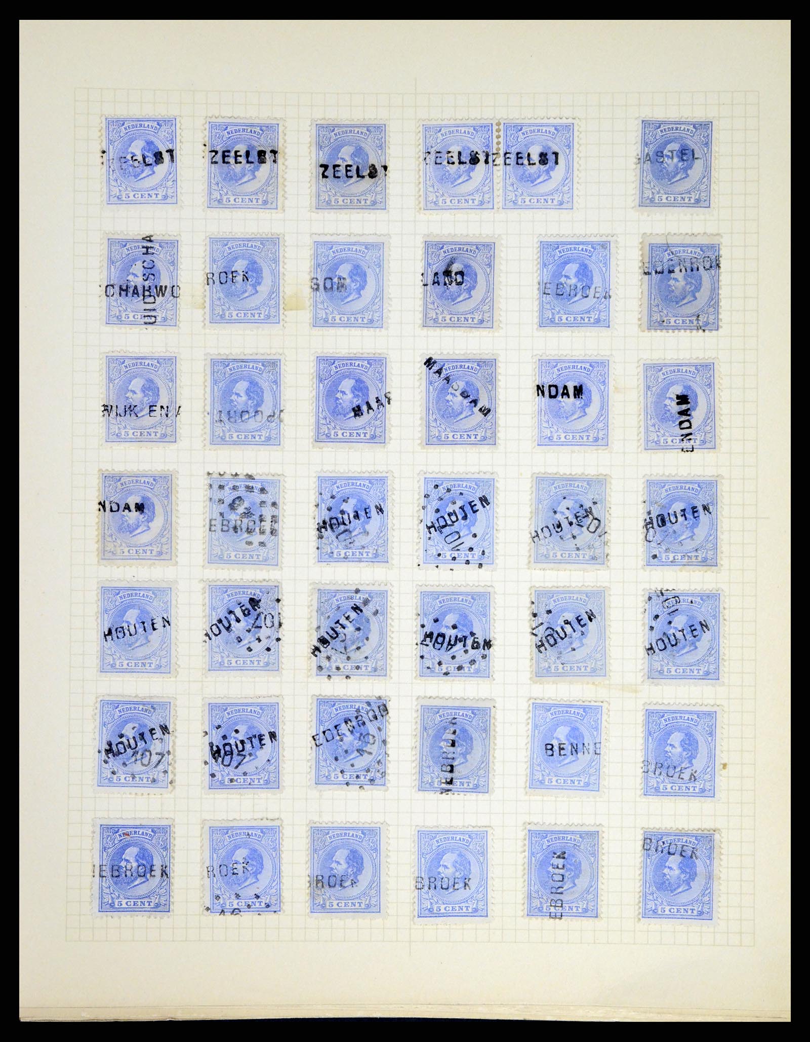 37660 011 - Postzegelverzameling 37660 Nederland emissie 1872.