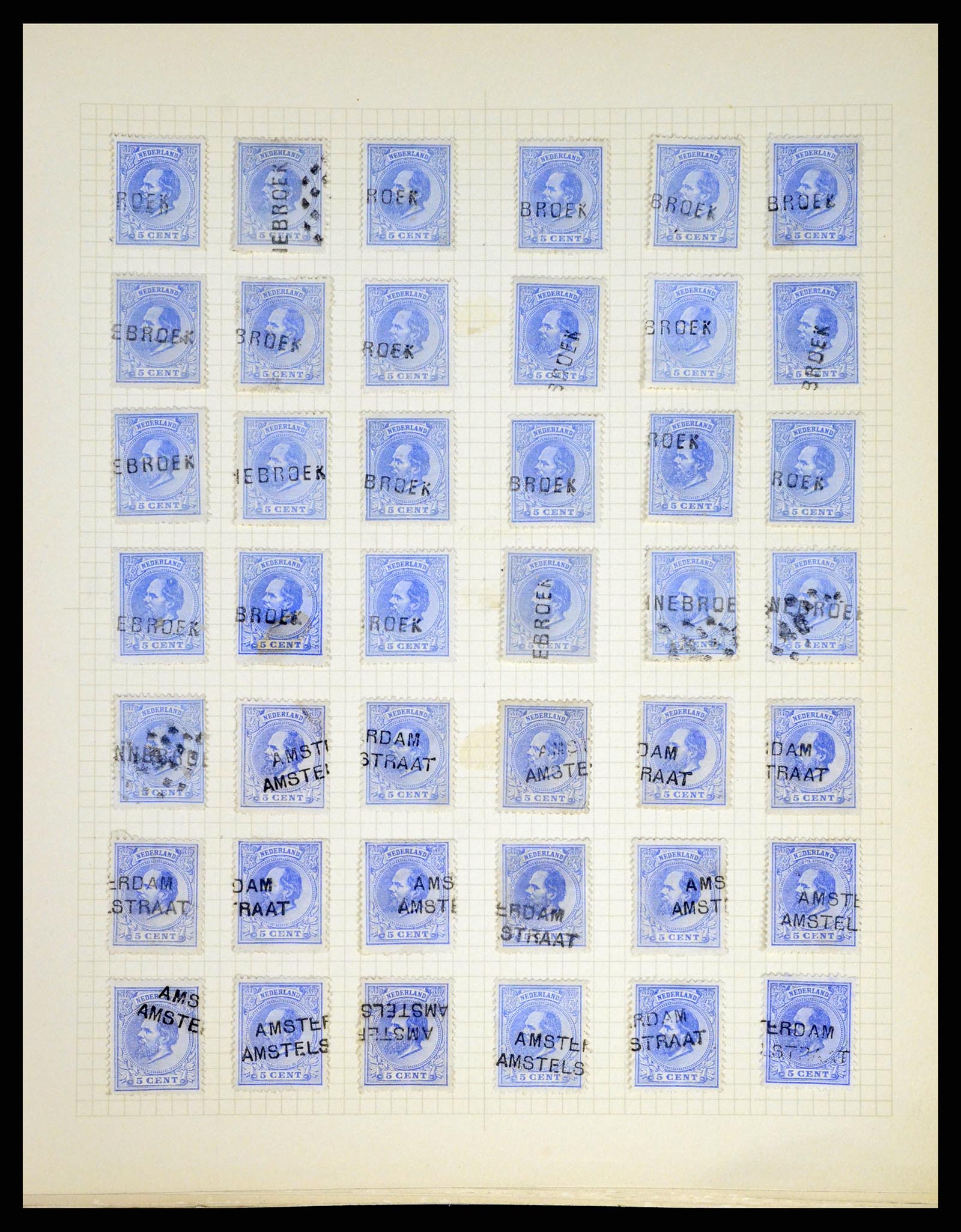 37660 012 - Postzegelverzameling 37660 Nederland emissie 1872.