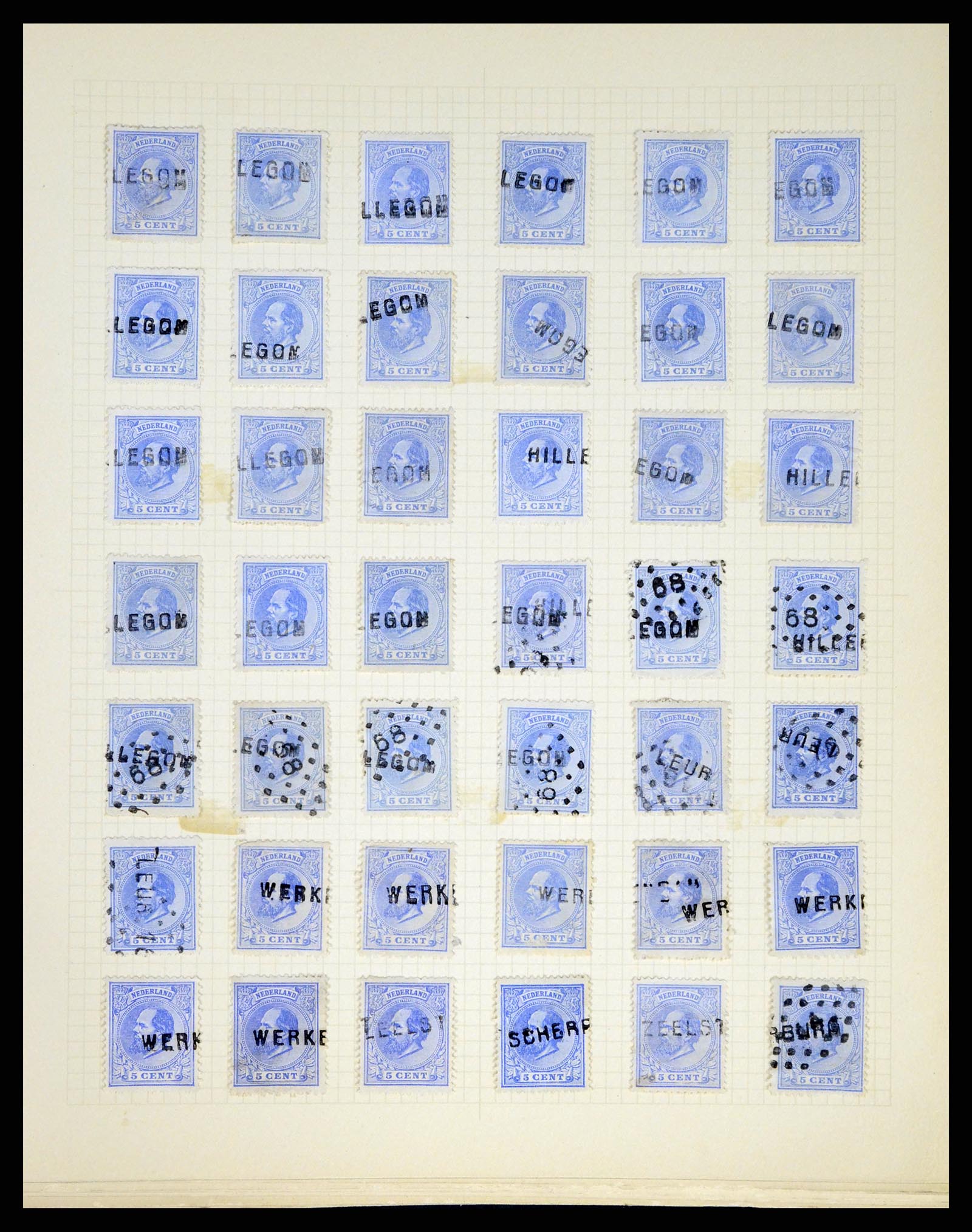 37660 013 - Postzegelverzameling 37660 Nederland emissie 1872.