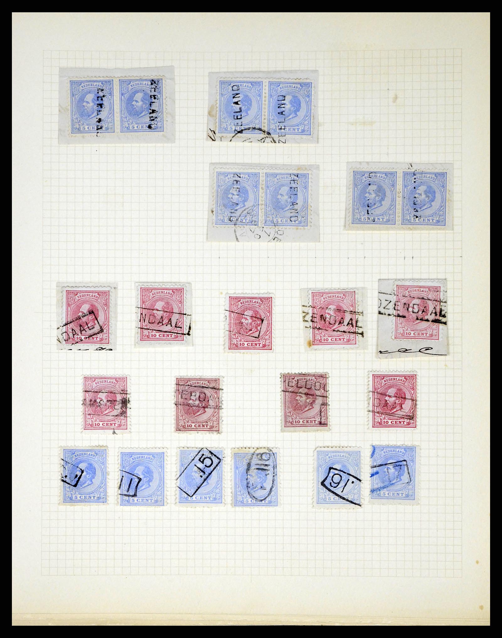 37660 015 - Postzegelverzameling 37660 Nederland emissie 1872.