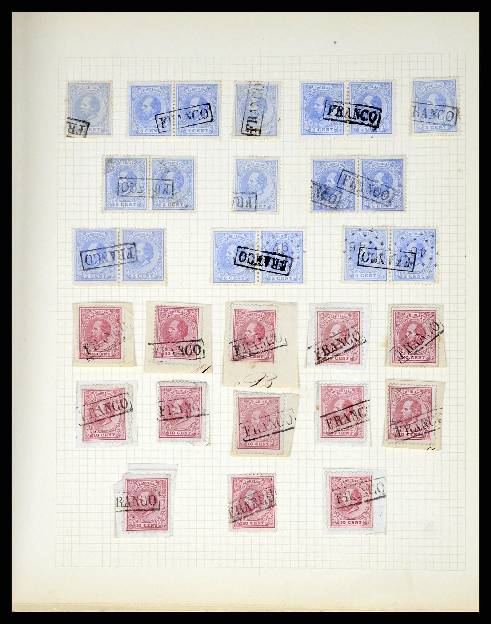 37660 018 - Postzegelverzameling 37660 Nederland emissie 1872.