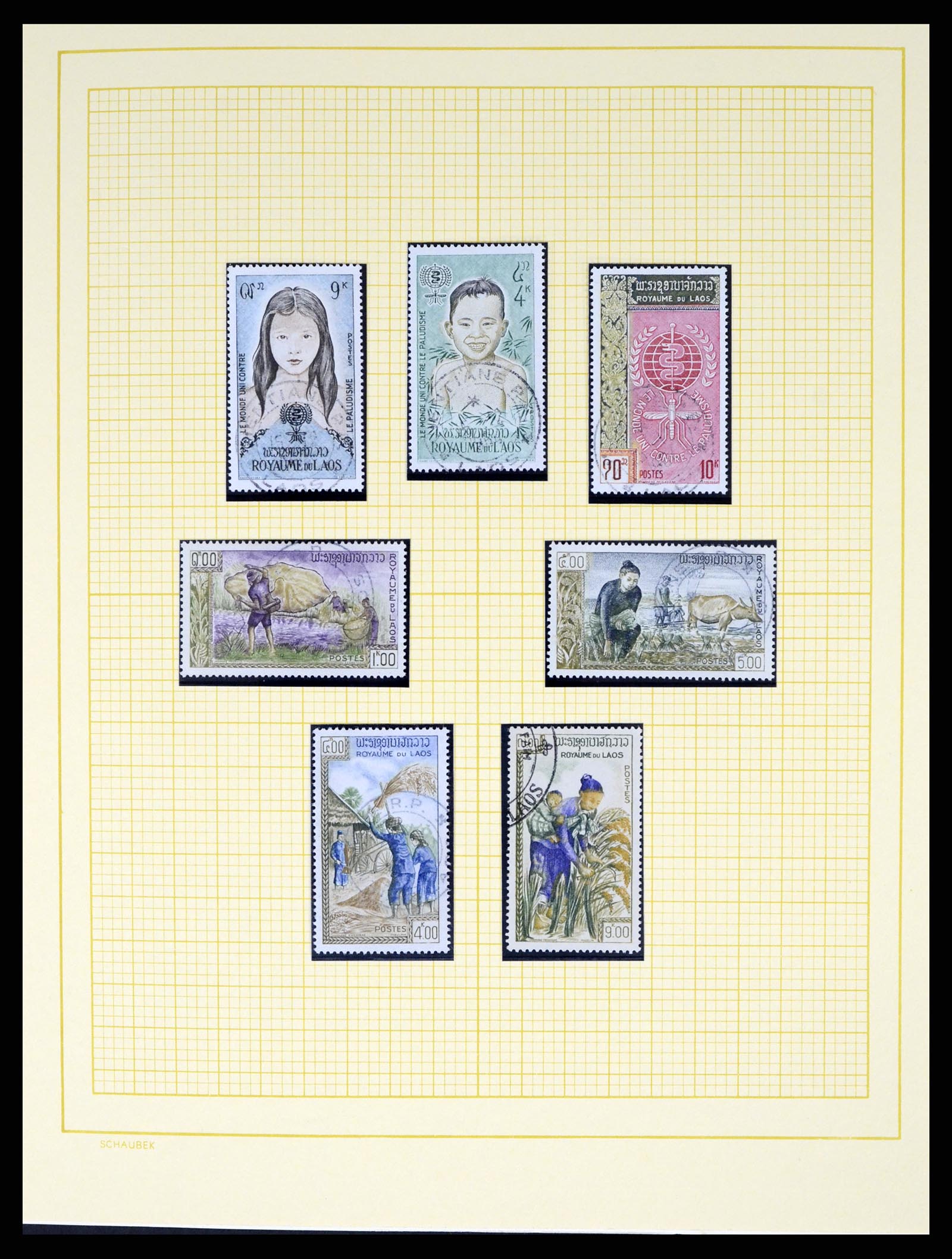 37664 037 - Postzegelverzameling 37664 Laos 1951-2002.