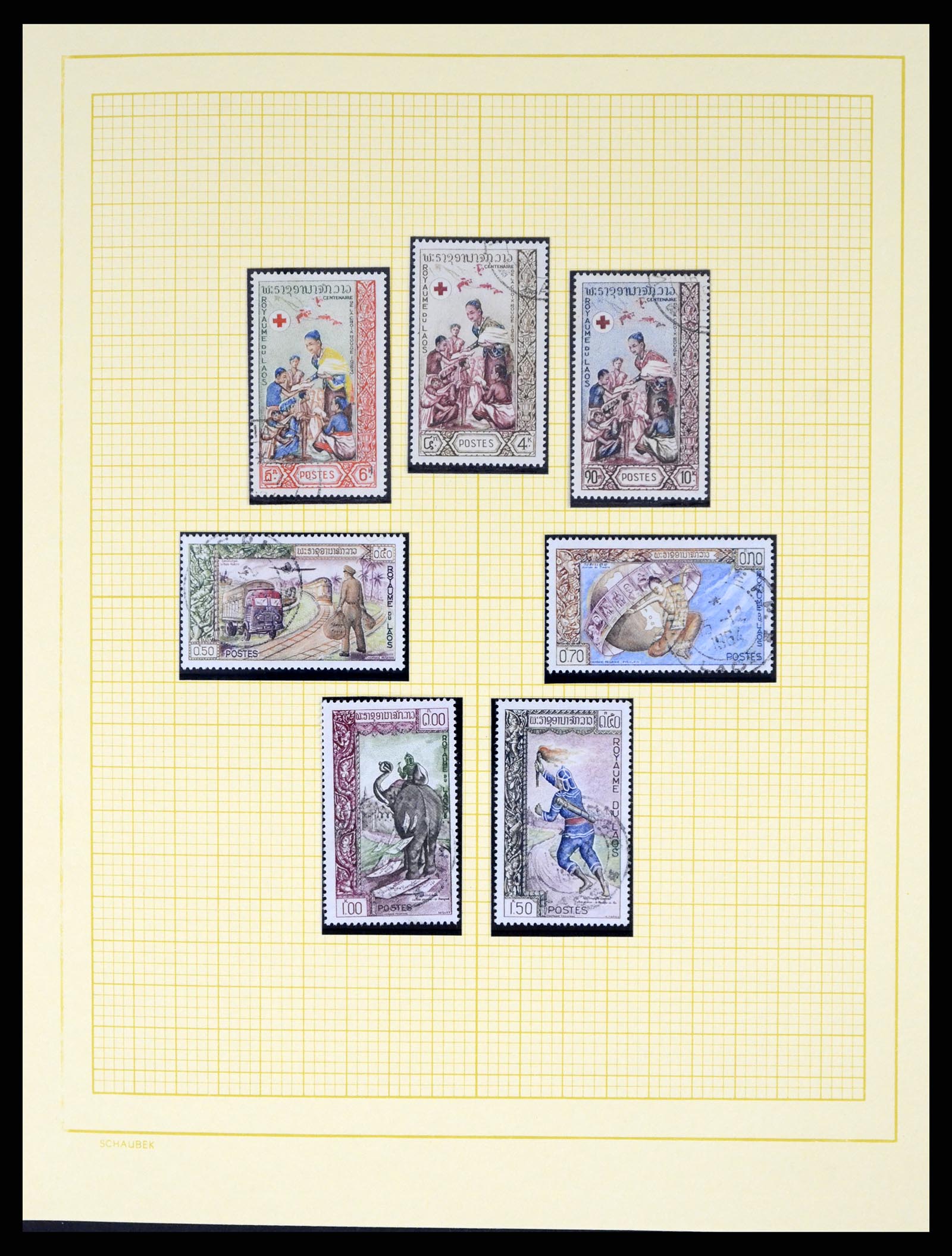 37664 040 - Postzegelverzameling 37664 Laos 1951-2002.