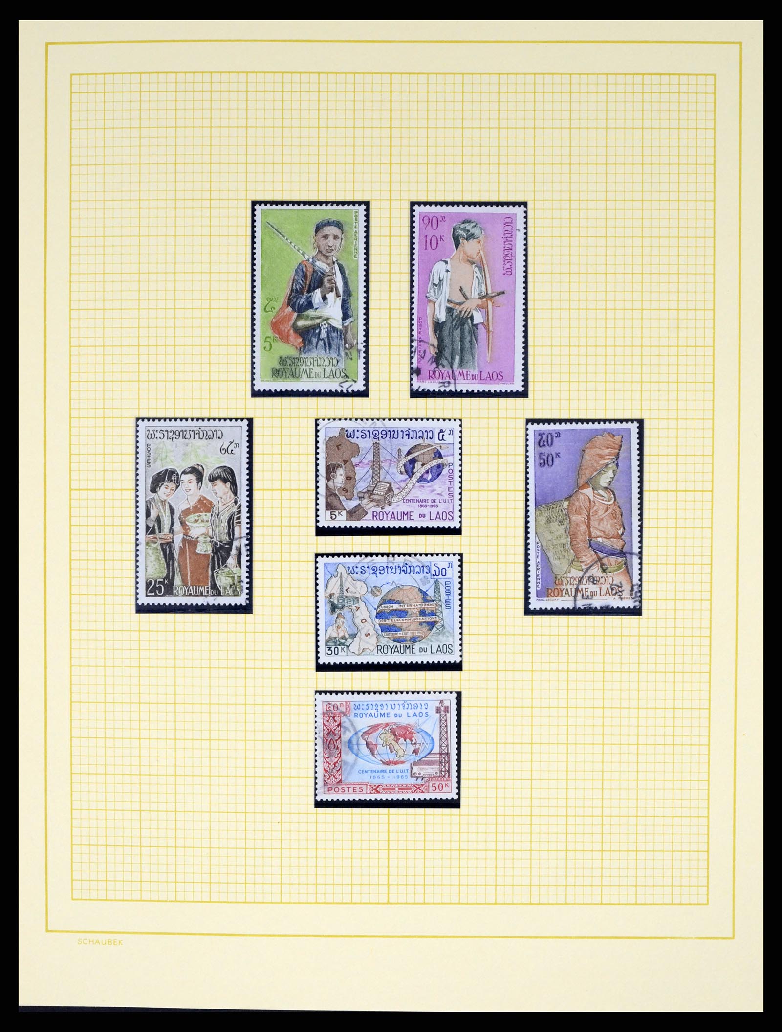 37664 056 - Postzegelverzameling 37664 Laos 1951-2002.