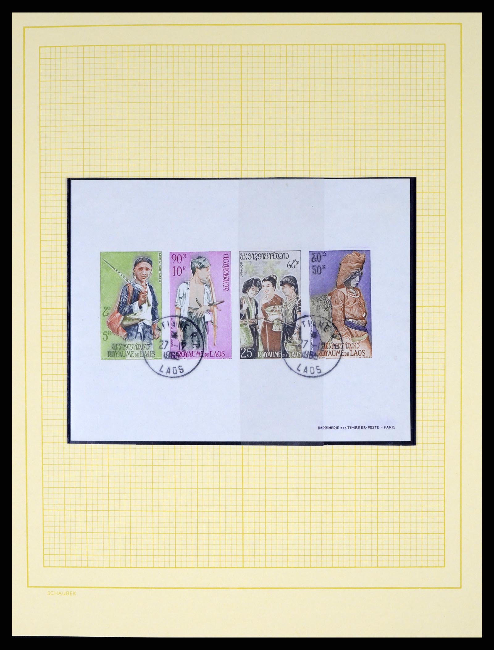 37664 058 - Postzegelverzameling 37664 Laos 1951-2002.