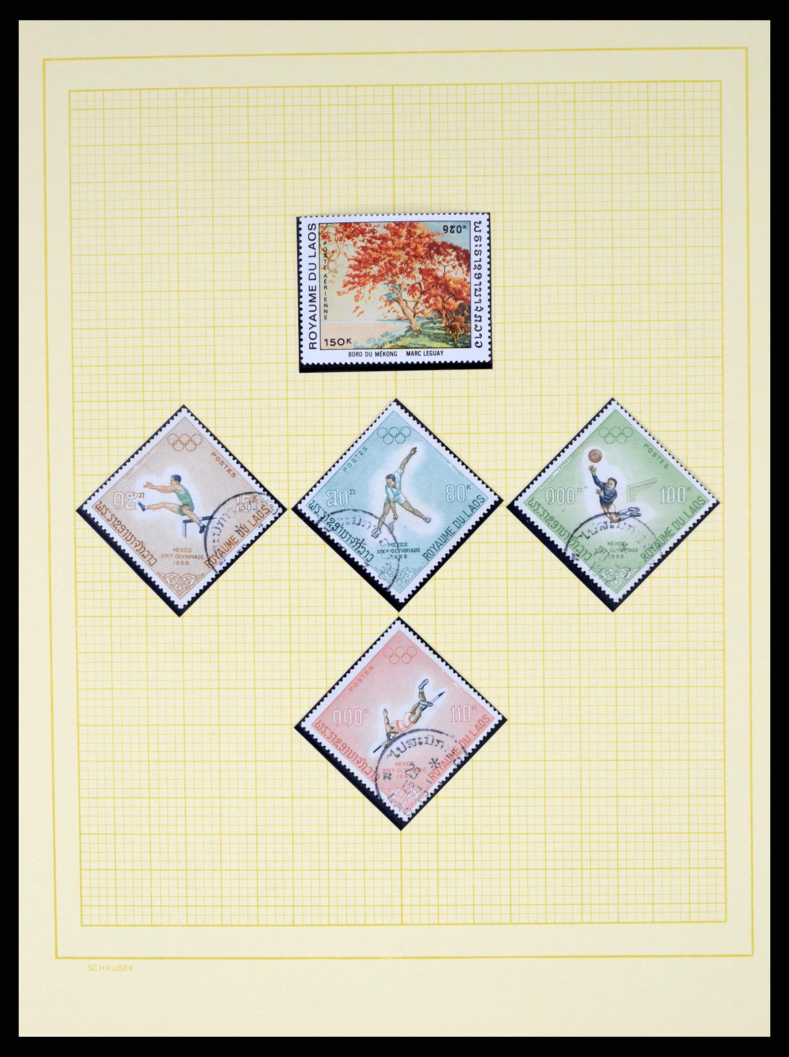37664 084 - Postzegelverzameling 37664 Laos 1951-2002.