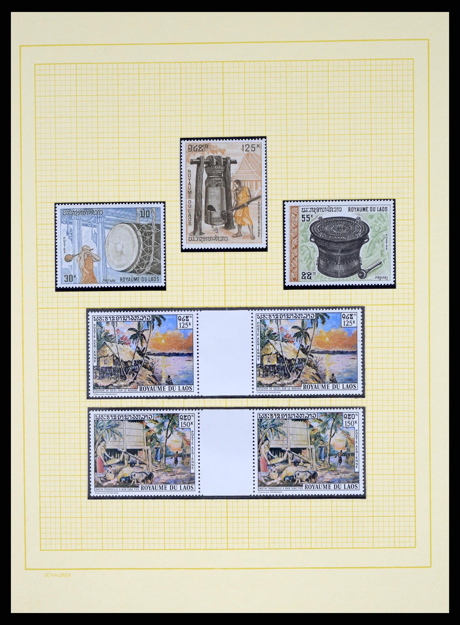 37664 090 - Postzegelverzameling 37664 Laos 1951-2002.