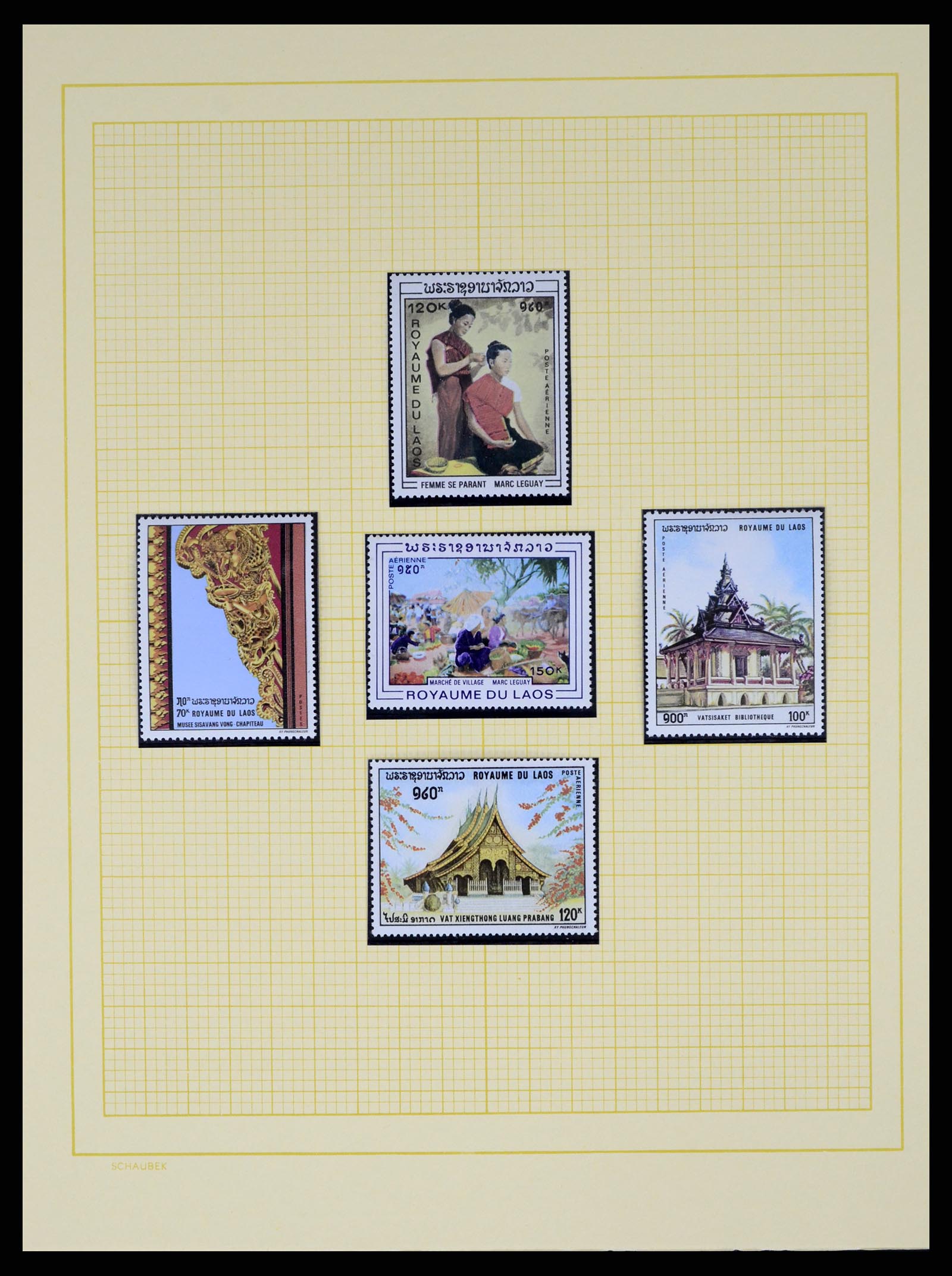 37664 094 - Postzegelverzameling 37664 Laos 1951-2002.