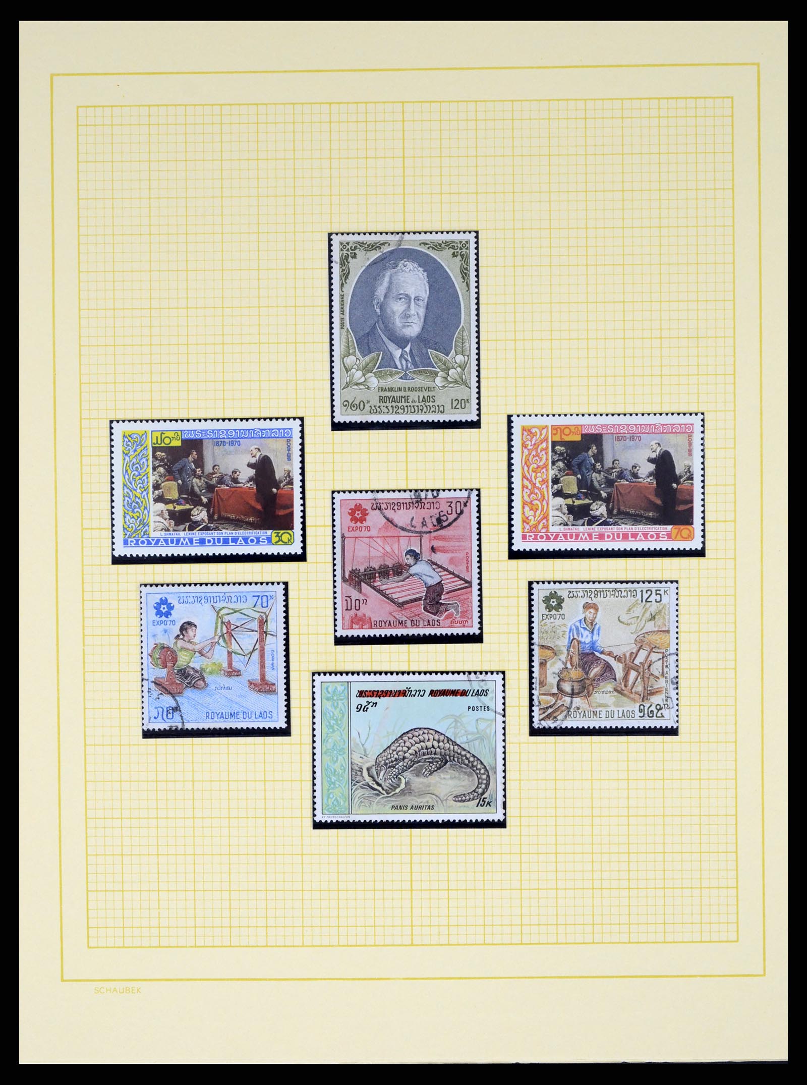 37664 095 - Postzegelverzameling 37664 Laos 1951-2002.