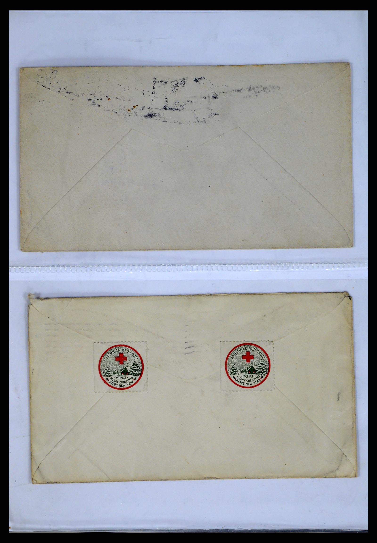 37668 002 - Postzegelverzameling 37668 USA Christmas seals op brief 1908-2009.