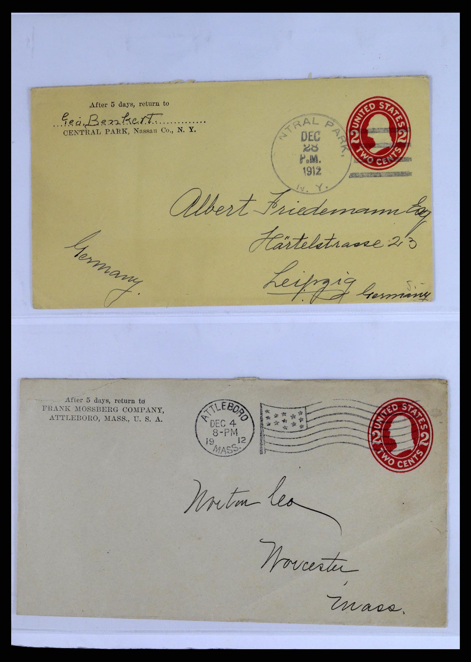 37668 003 - Postzegelverzameling 37668 USA Christmas seals op brief 1908-2009.