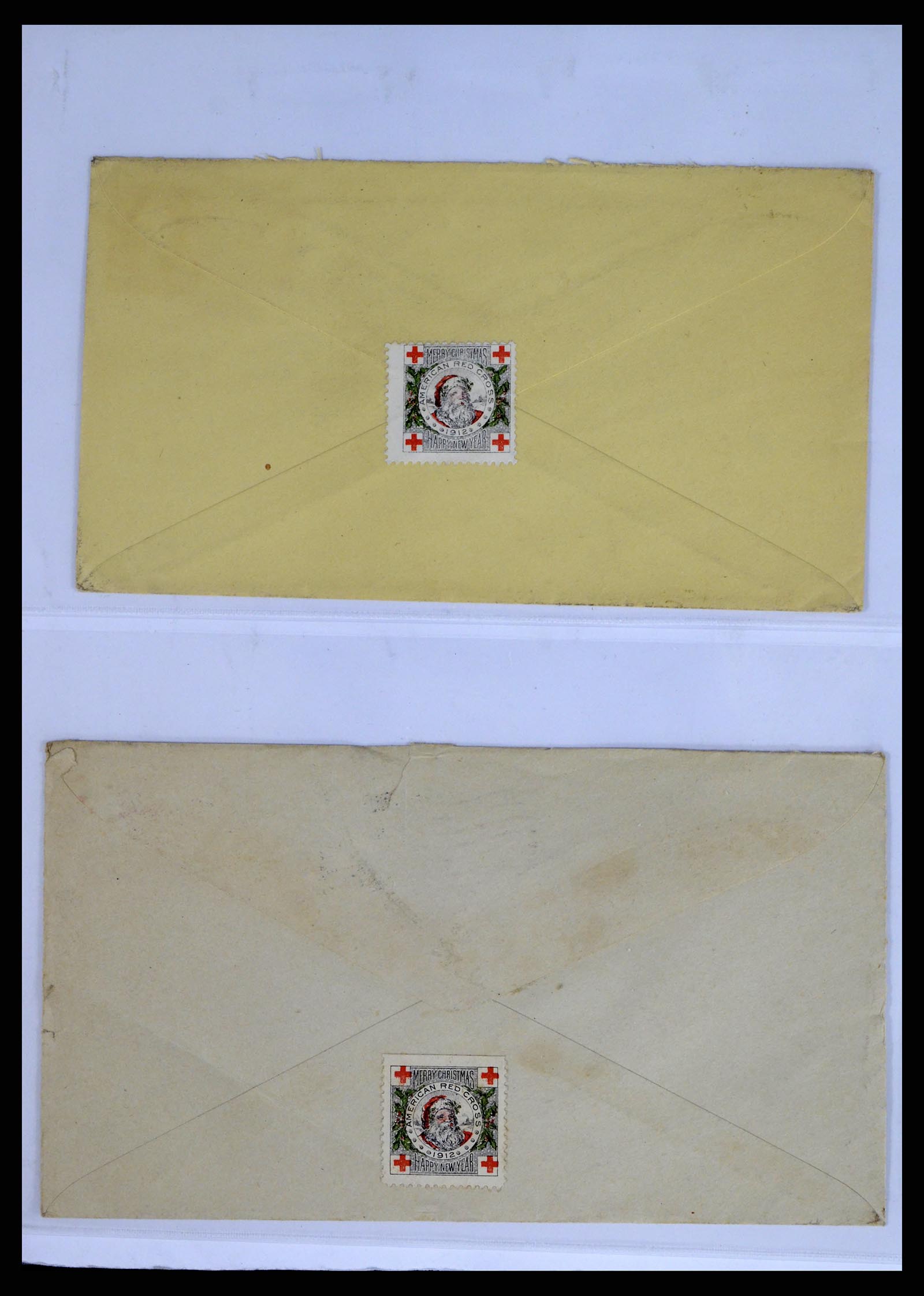 37668 004 - Postzegelverzameling 37668 USA Christmas seals op brief 1908-2009.