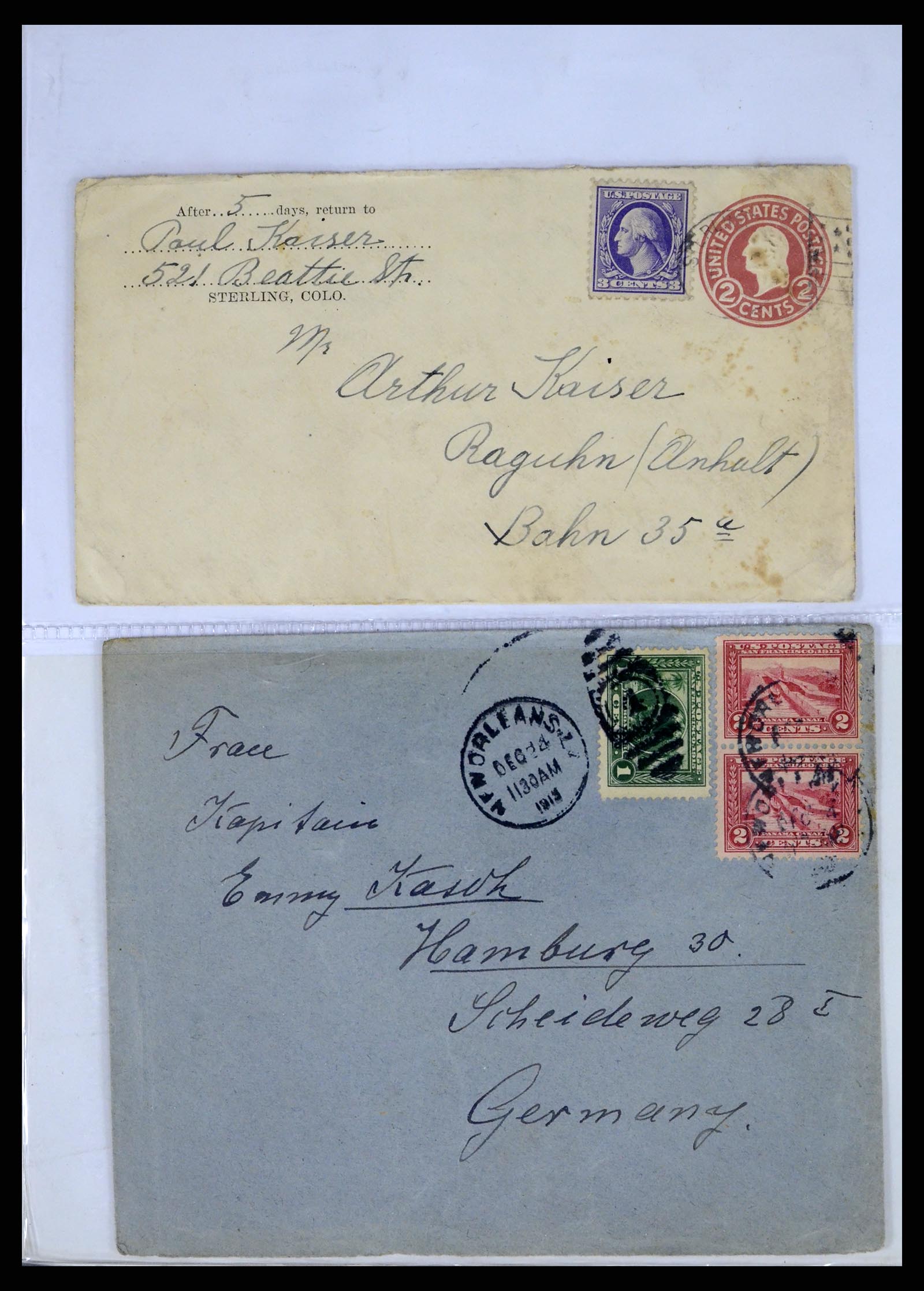 37668 005 - Postzegelverzameling 37668 USA Christmas seals op brief 1908-2009.