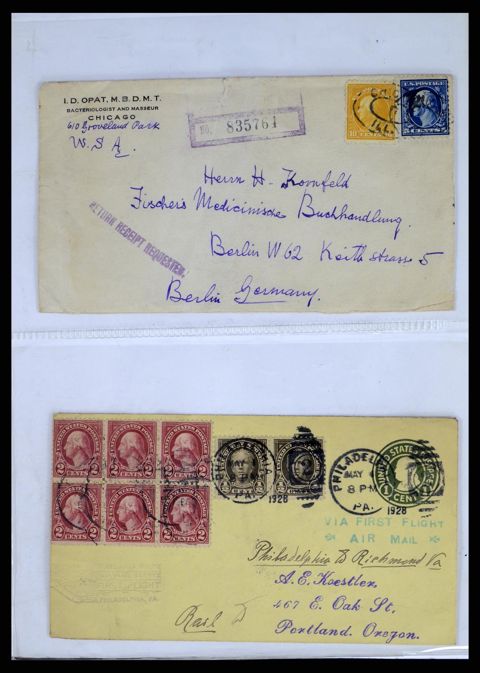 37668 013 - Postzegelverzameling 37668 USA Christmas seals op brief 1908-2009.