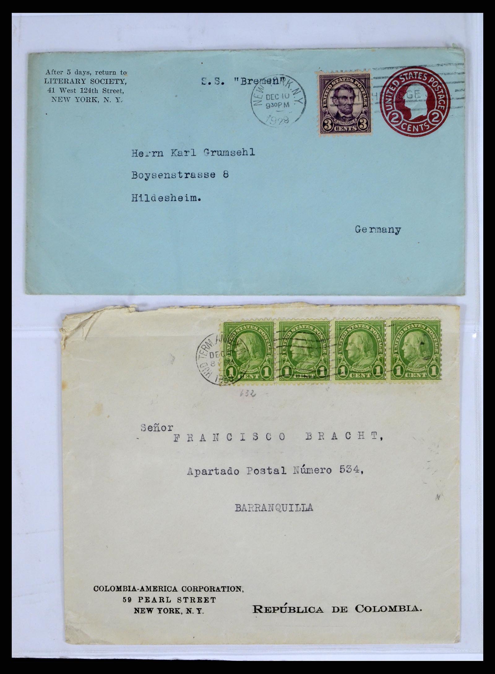 37668 023 - Postzegelverzameling 37668 USA Christmas seals op brief 1908-2009.