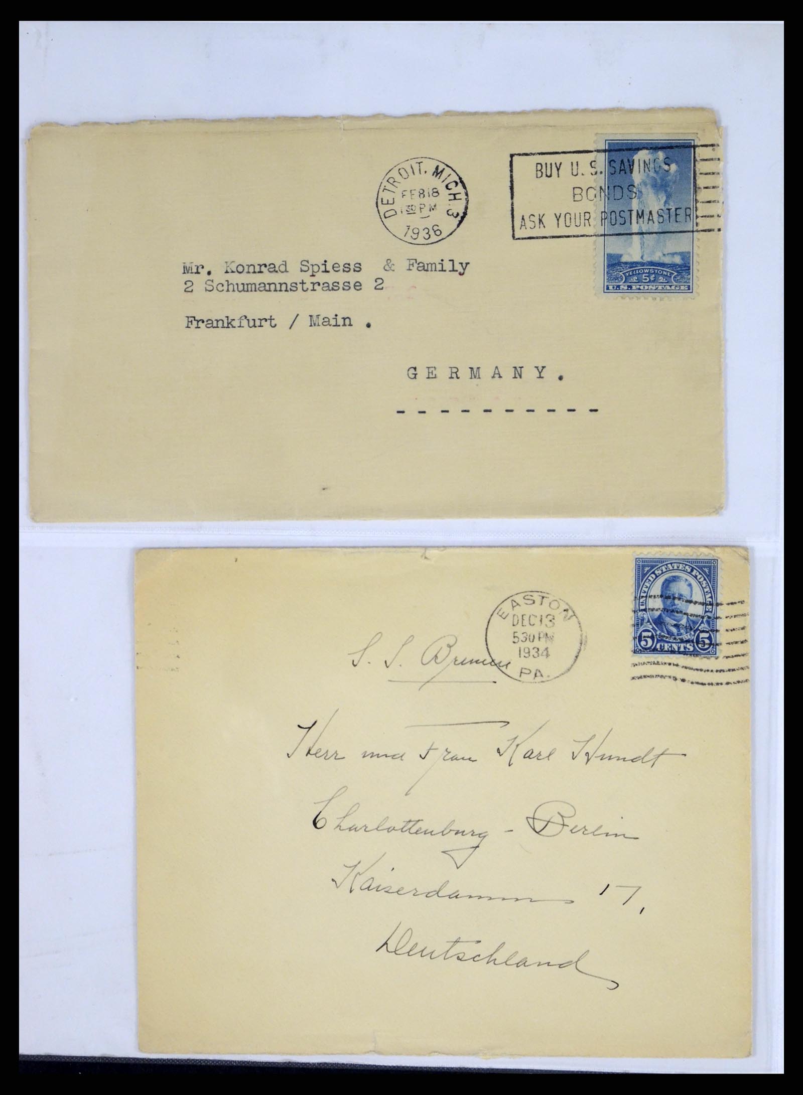 37668 029 - Postzegelverzameling 37668 USA Christmas seals op brief 1908-2009.