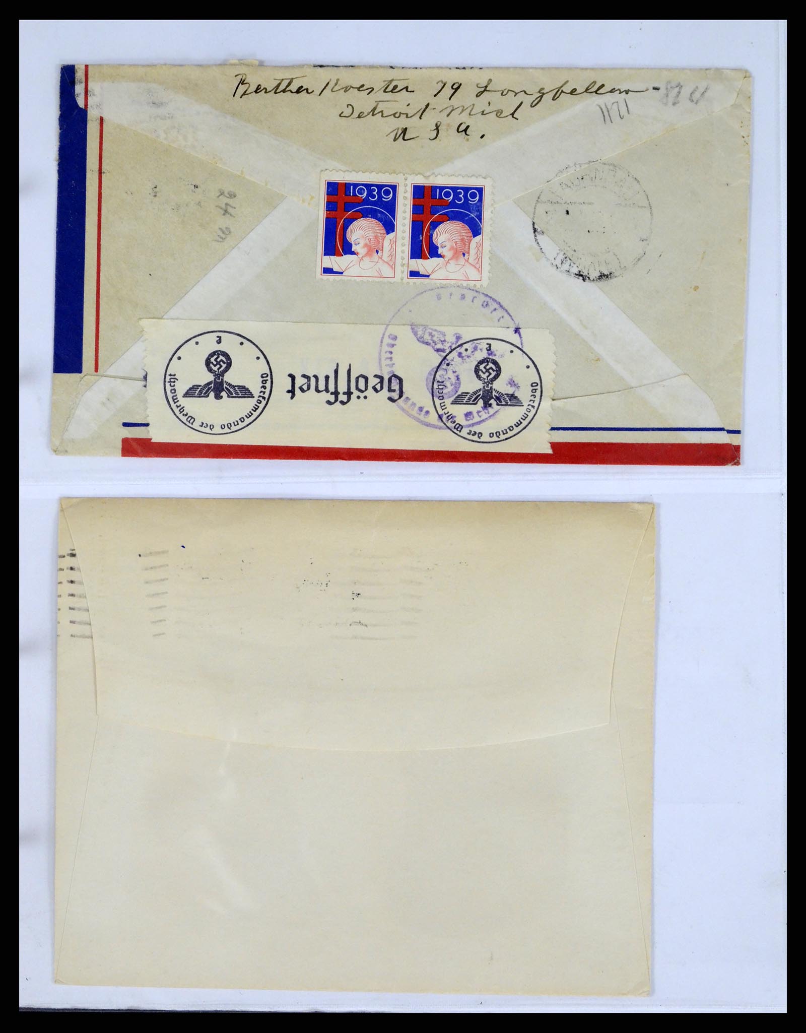 37668 040 - Postzegelverzameling 37668 USA Christmas seals op brief 1908-2009.