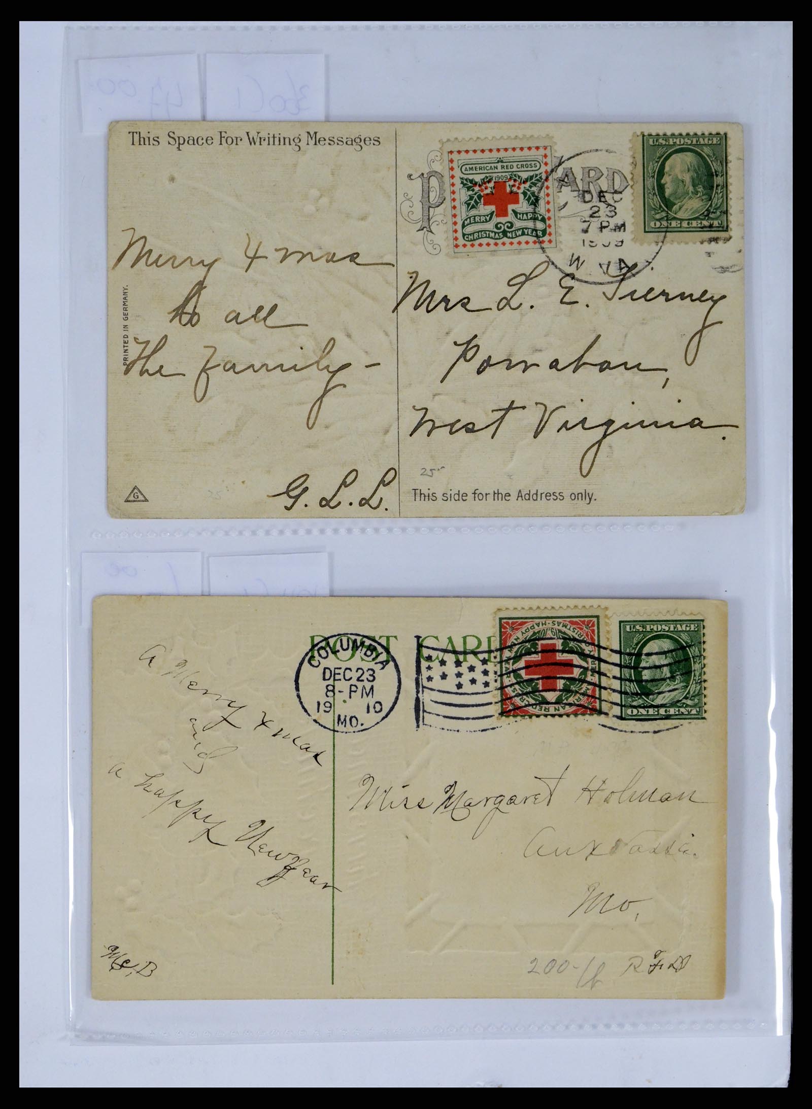 37668 064 - Stamp collection 37668 USA Christmas seals on cover 1908-2009.