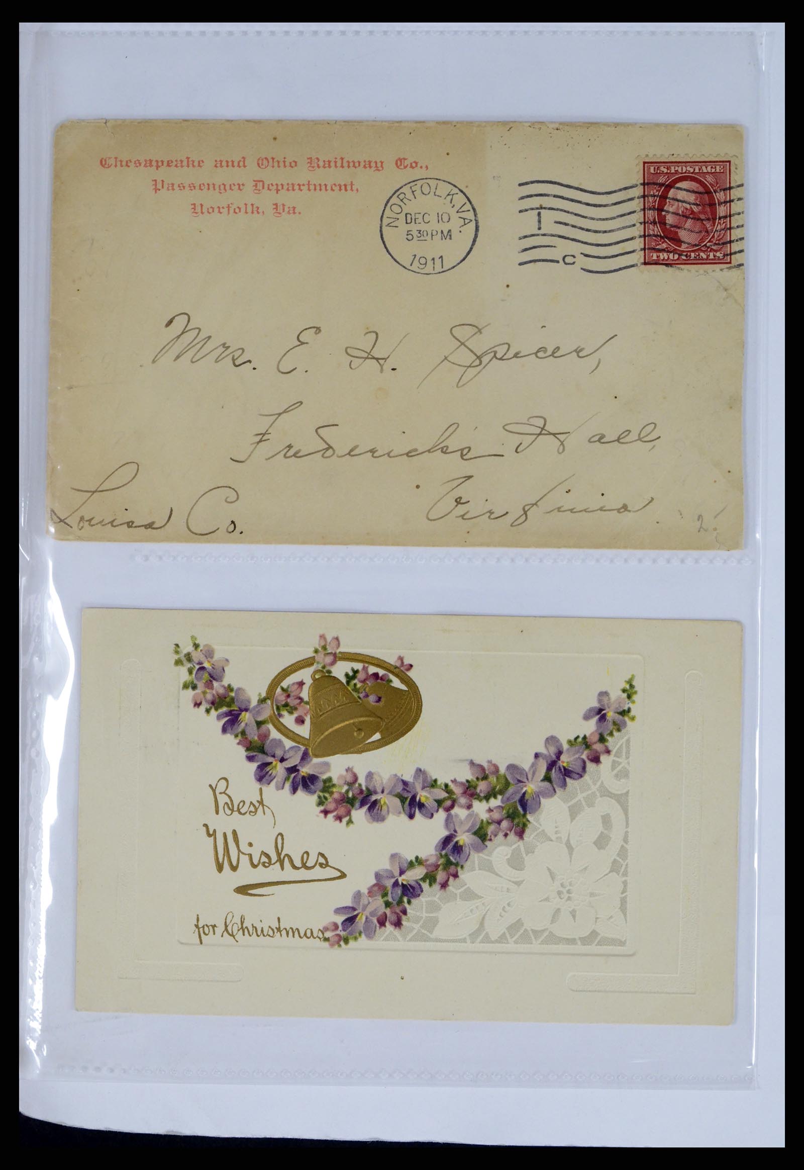 37668 069 - Stamp collection 37668 USA Christmas seals on cover 1908-2009.