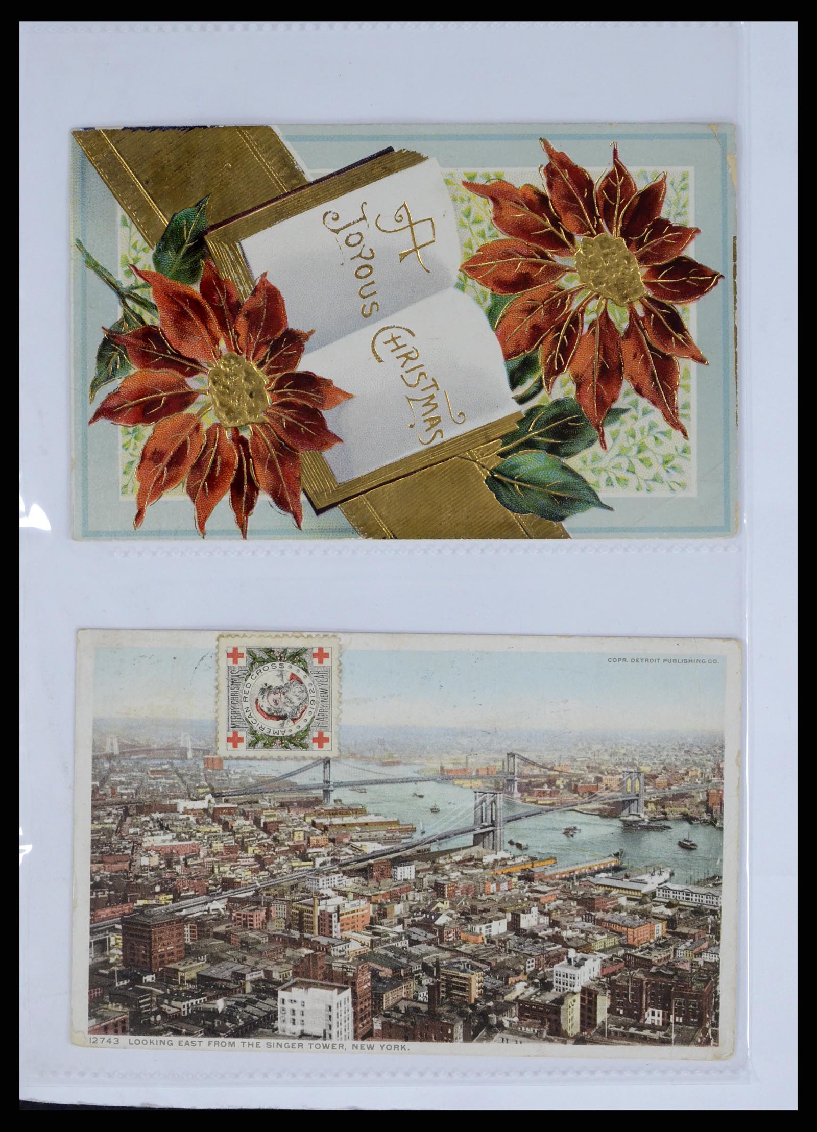 37668 073 - Stamp collection 37668 USA Christmas seals on cover 1908-2009.