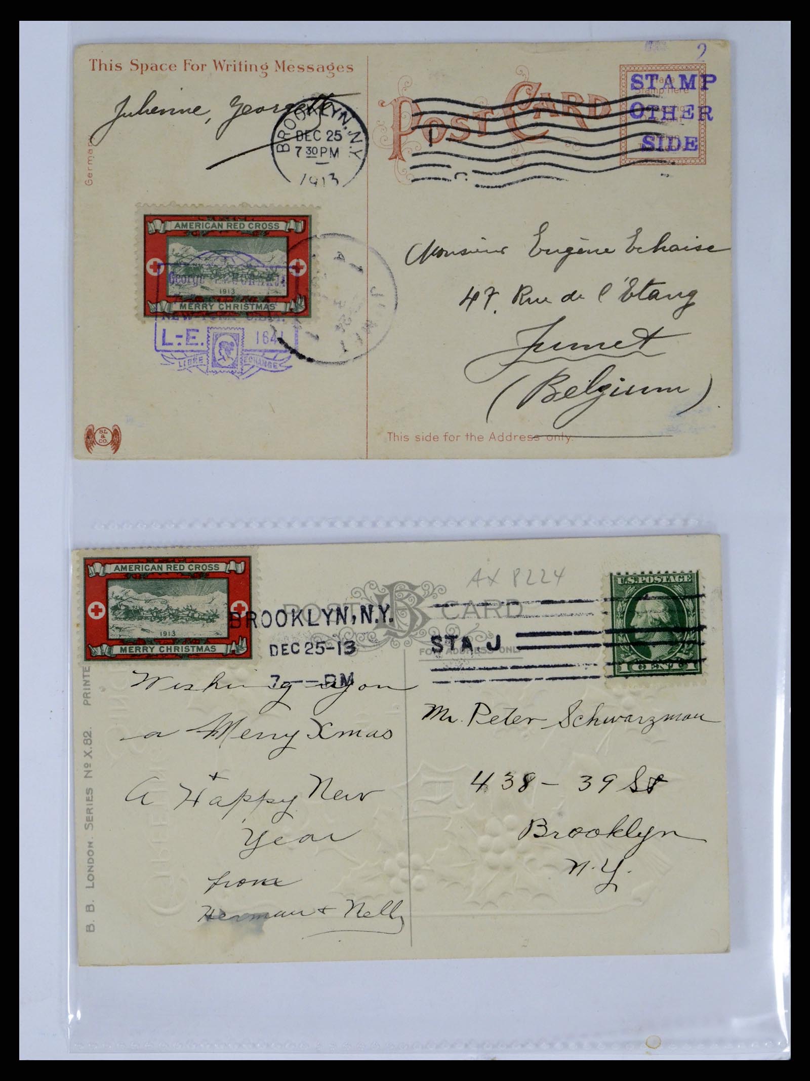 37668 078 - Stamp collection 37668 USA Christmas seals on cover 1908-2009.