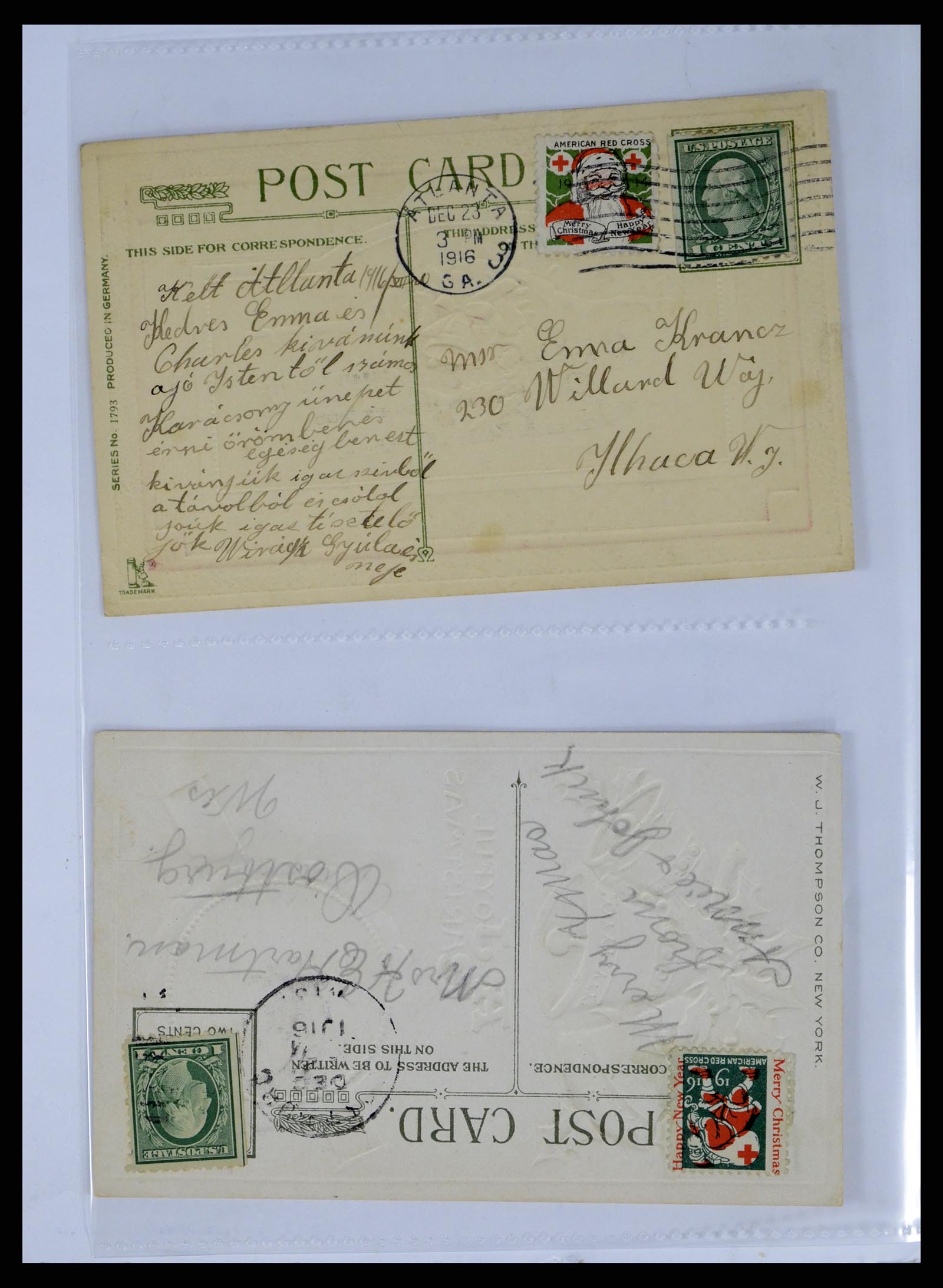 37668 082 - Stamp collection 37668 USA Christmas seals on cover 1908-2009.