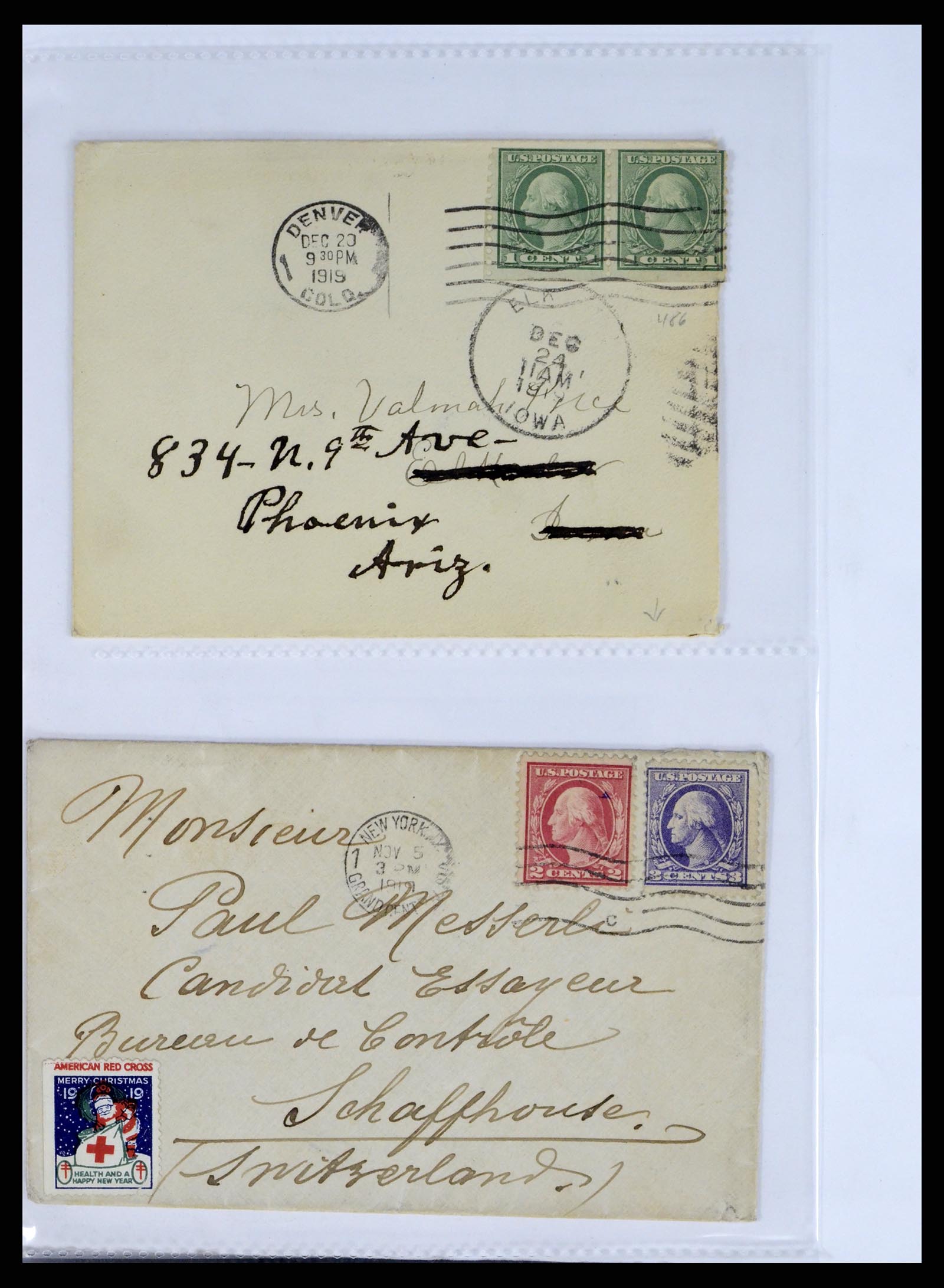 37668 095 - Stamp collection 37668 USA Christmas seals on cover 1908-2009.