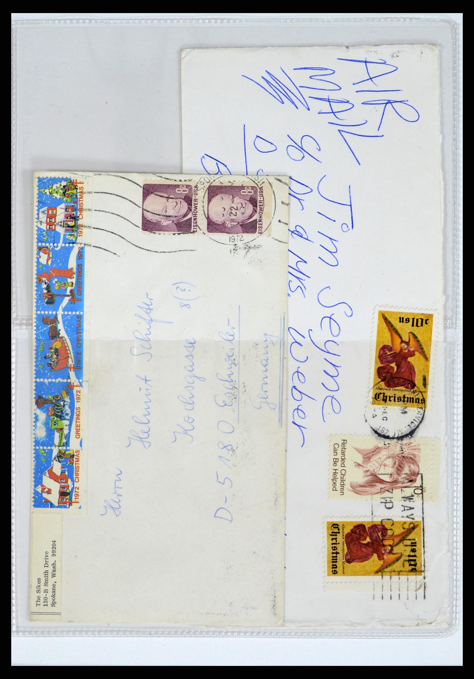37668 206 - Stamp collection 37668 USA Christmas seals on cover 1908-2009.