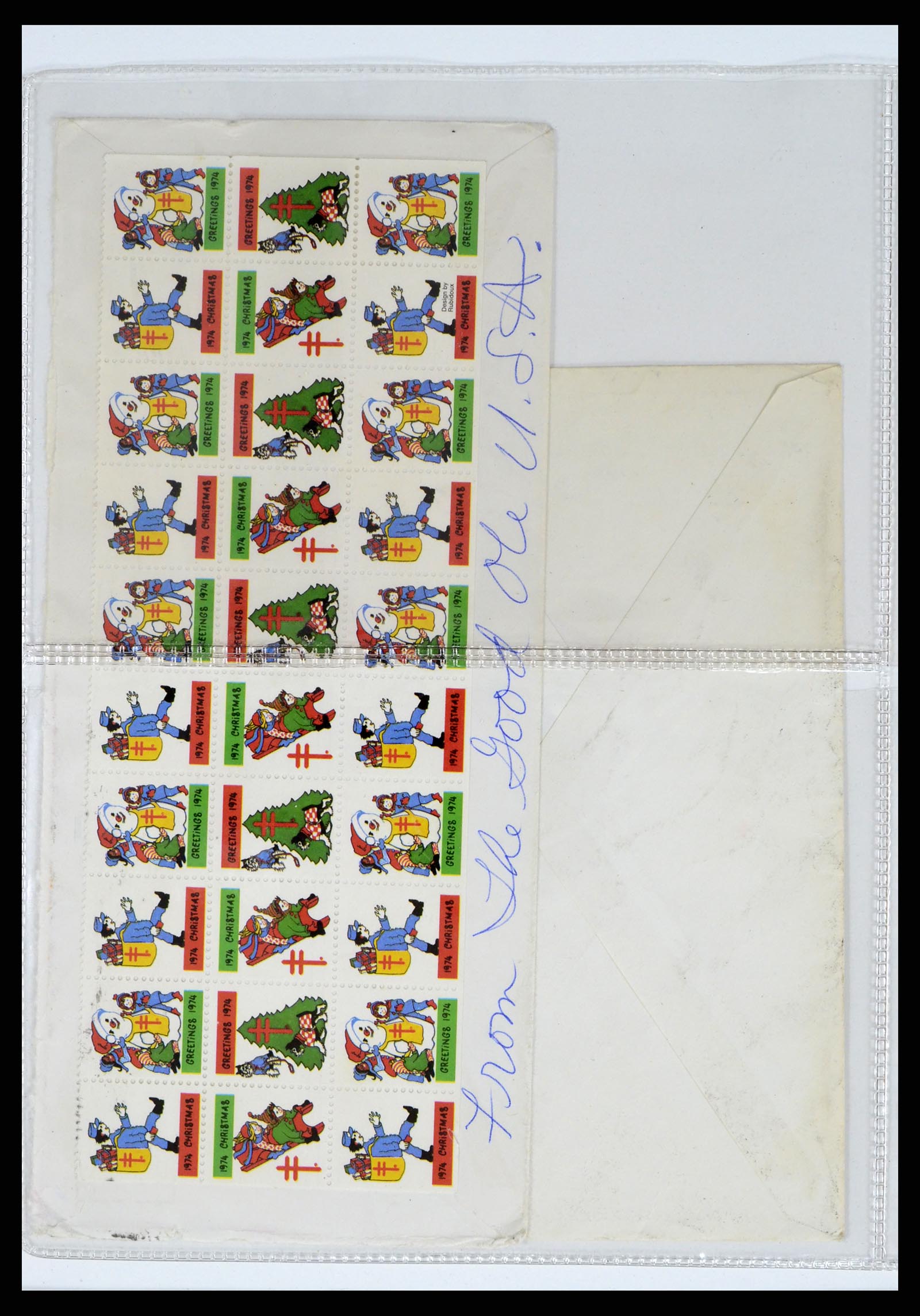 37668 207 - Stamp collection 37668 USA Christmas seals on cover 1908-2009.