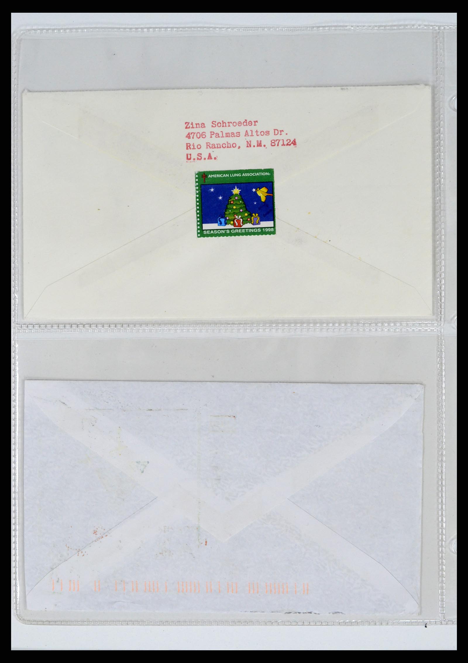 37668 213 - Stamp collection 37668 USA Christmas seals on cover 1908-2009.