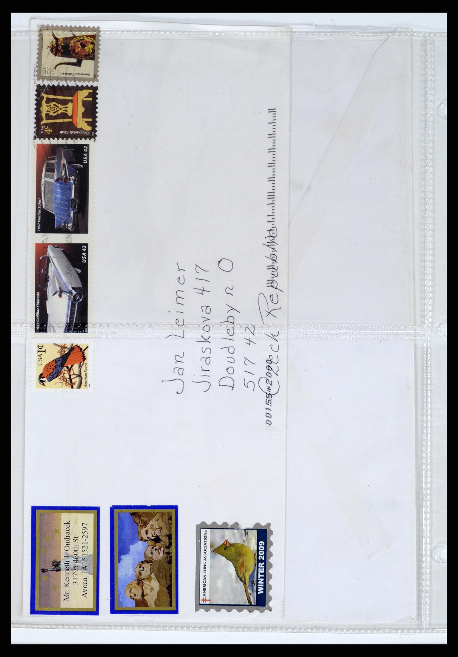37668 225 - Stamp collection 37668 USA Christmas seals on cover 1908-2009.