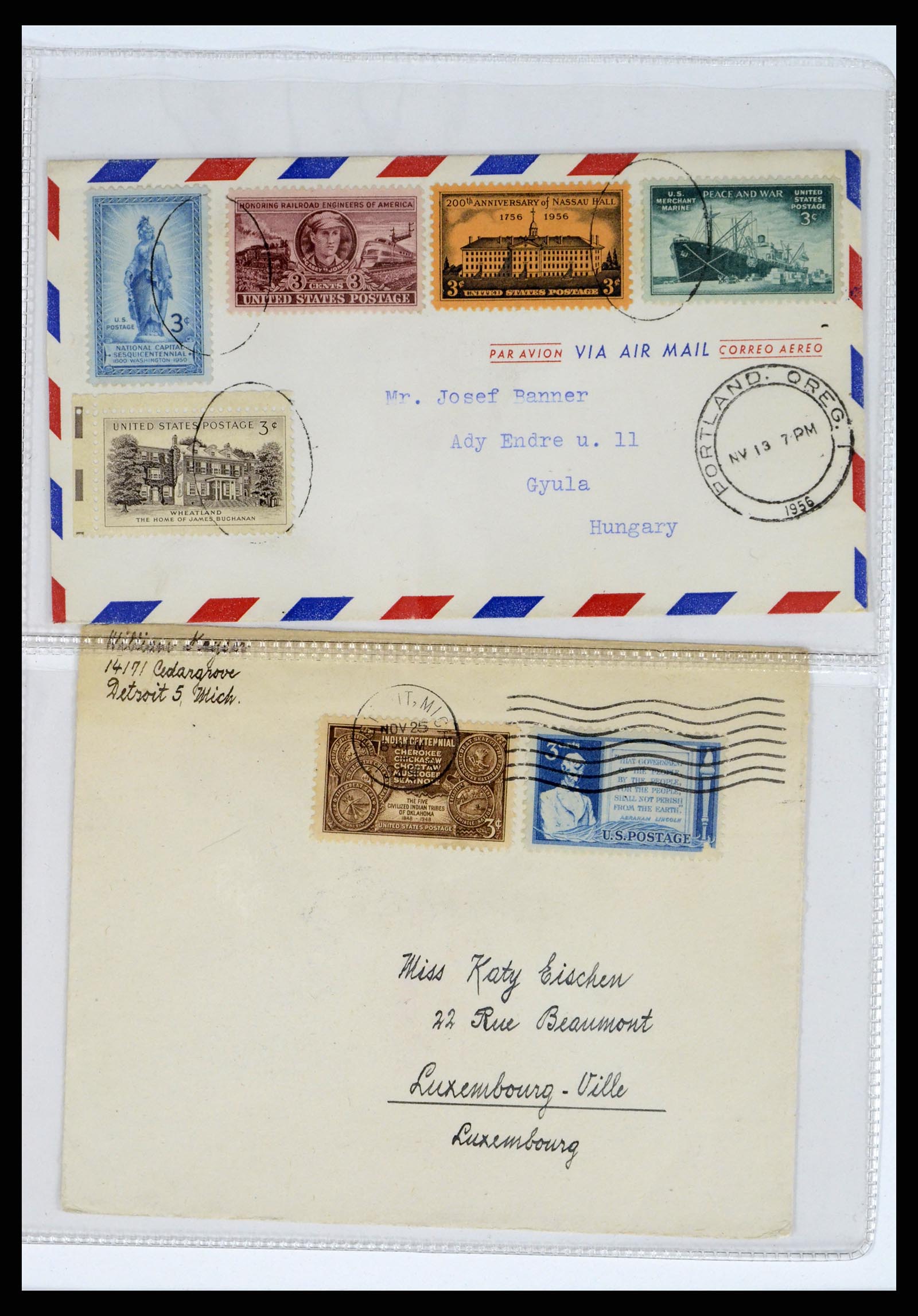 37668 232 - Stamp collection 37668 USA Christmas seals on cover 1908-2009.