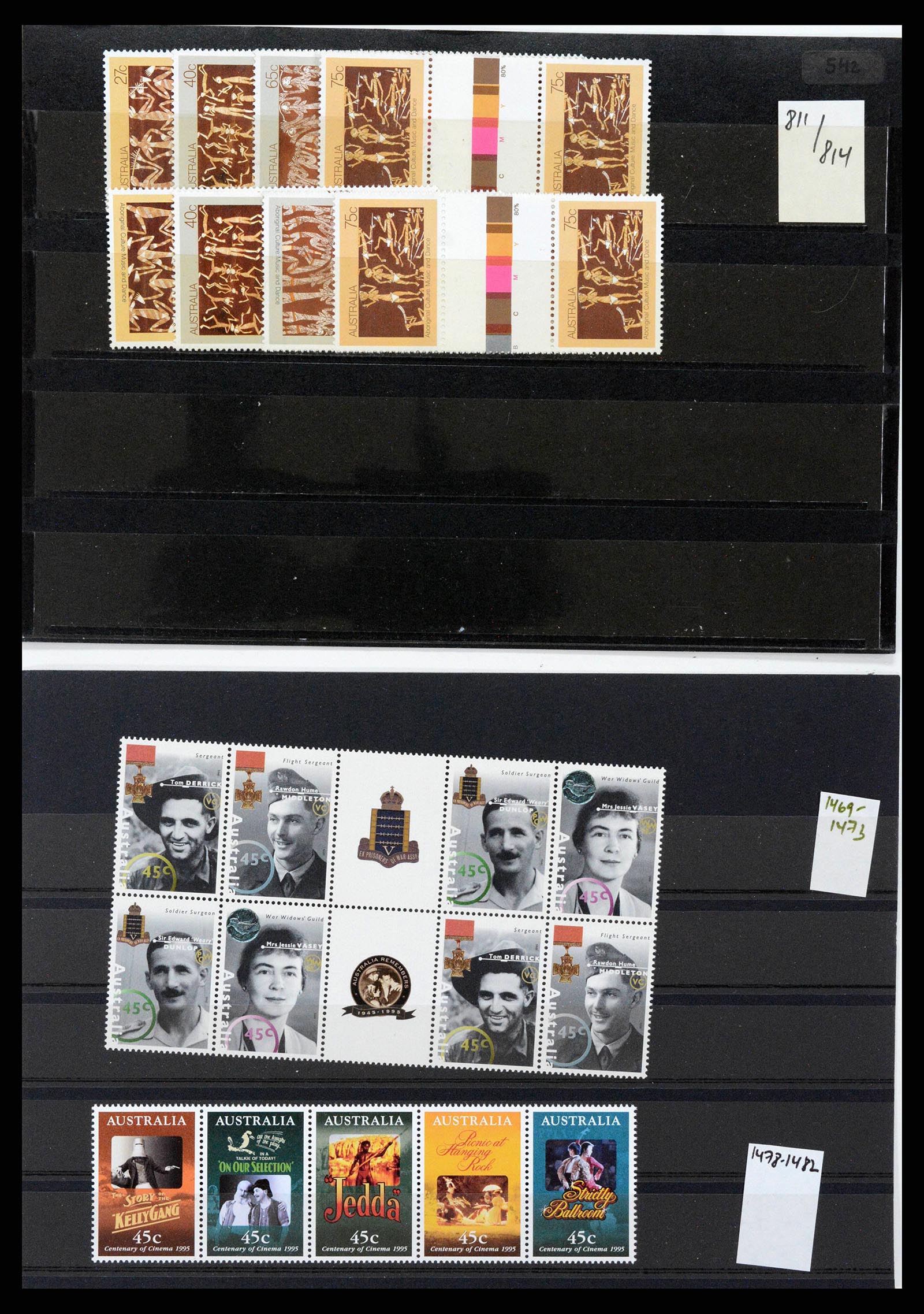 37670 0003 - Postzegelverzameling 37670 Australië gutterpairs 1968-2006.