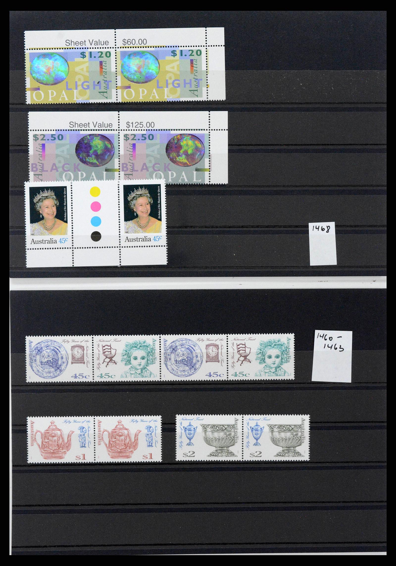 37670 0004 - Stamp collection 37670 Australia gutterpairs 1968-2006.