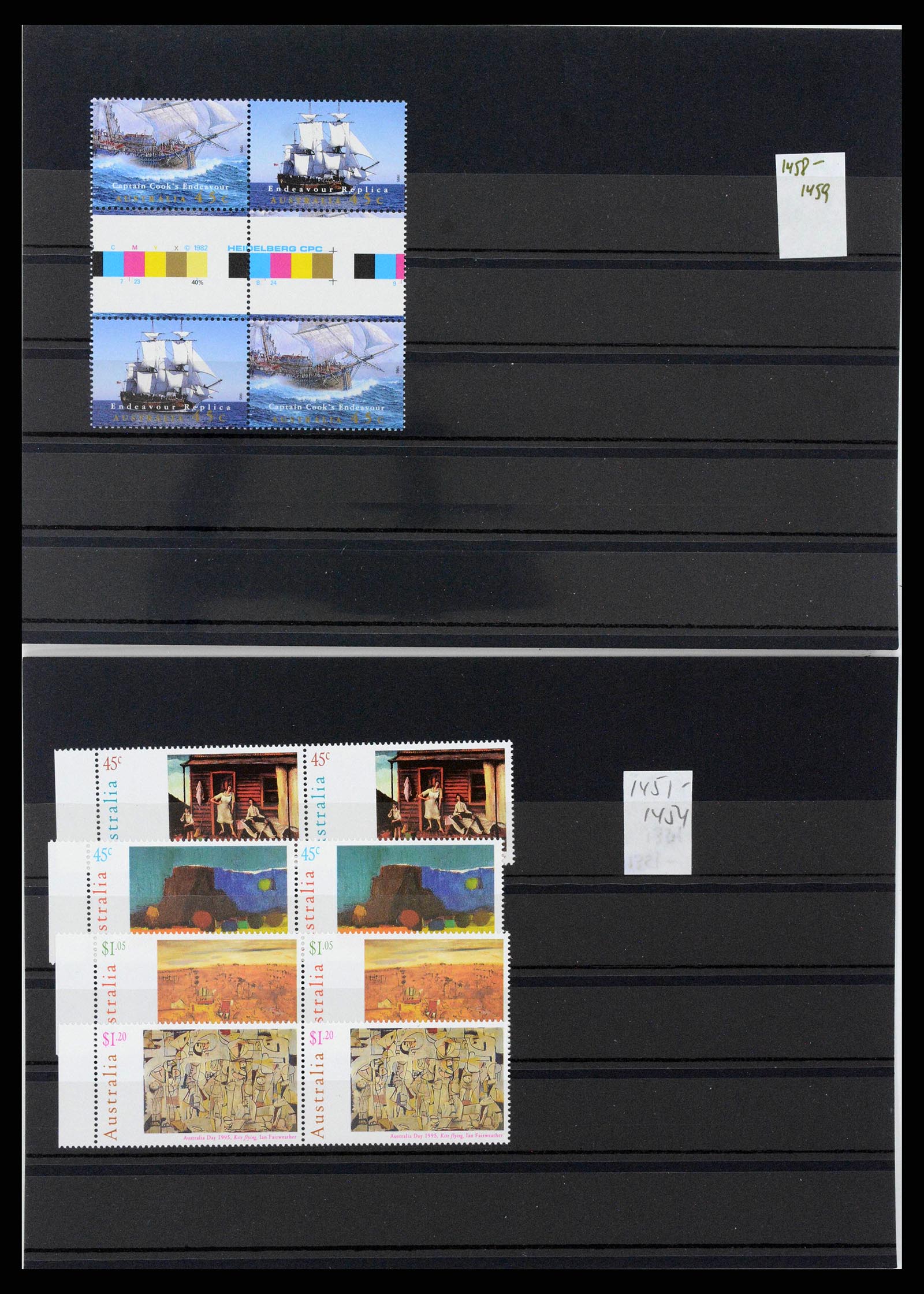37670 0005 - Postzegelverzameling 37670 Australië gutterpairs 1968-2006.