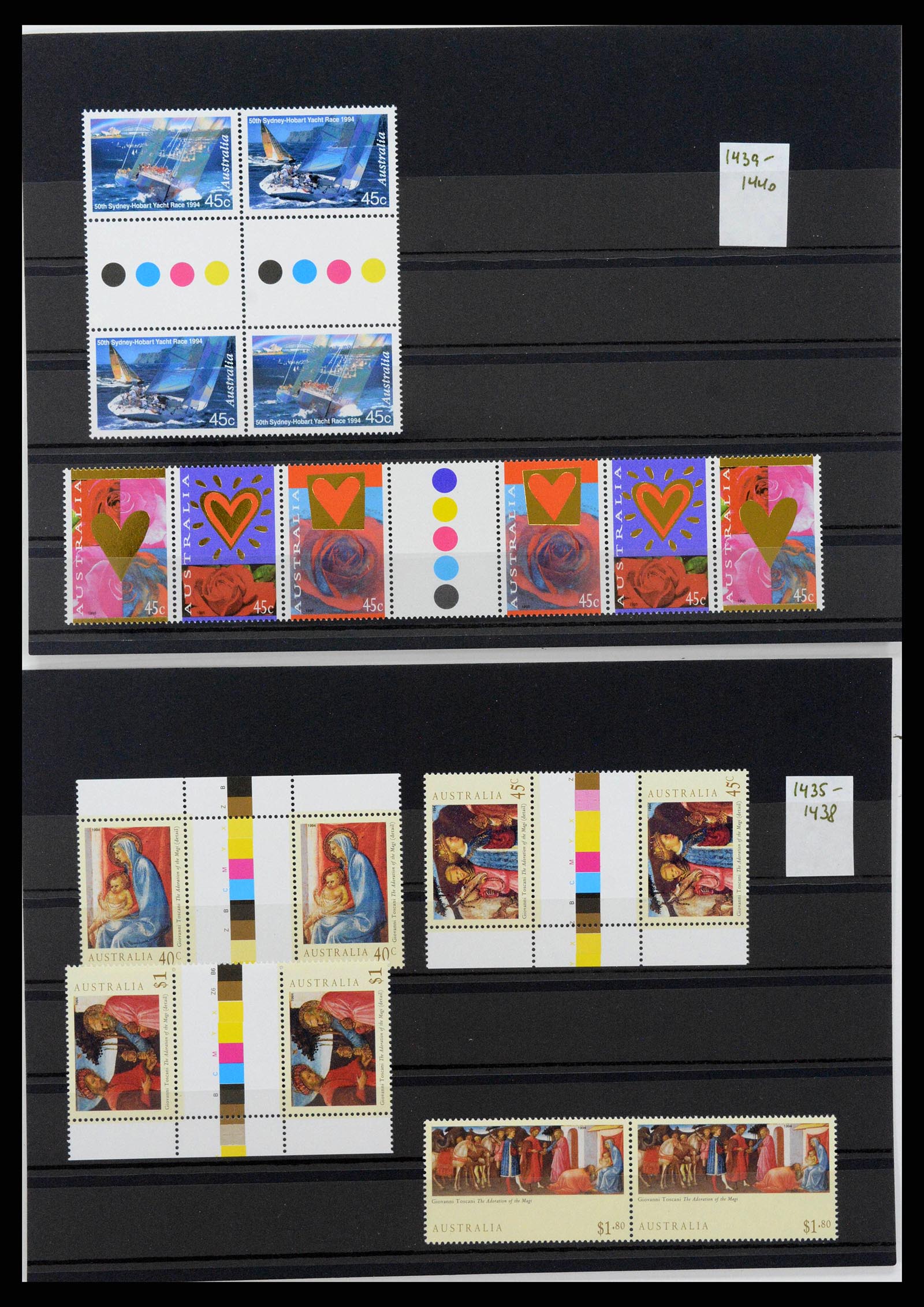 37670 0006 - Stamp collection 37670 Australia gutterpairs 1968-2006.