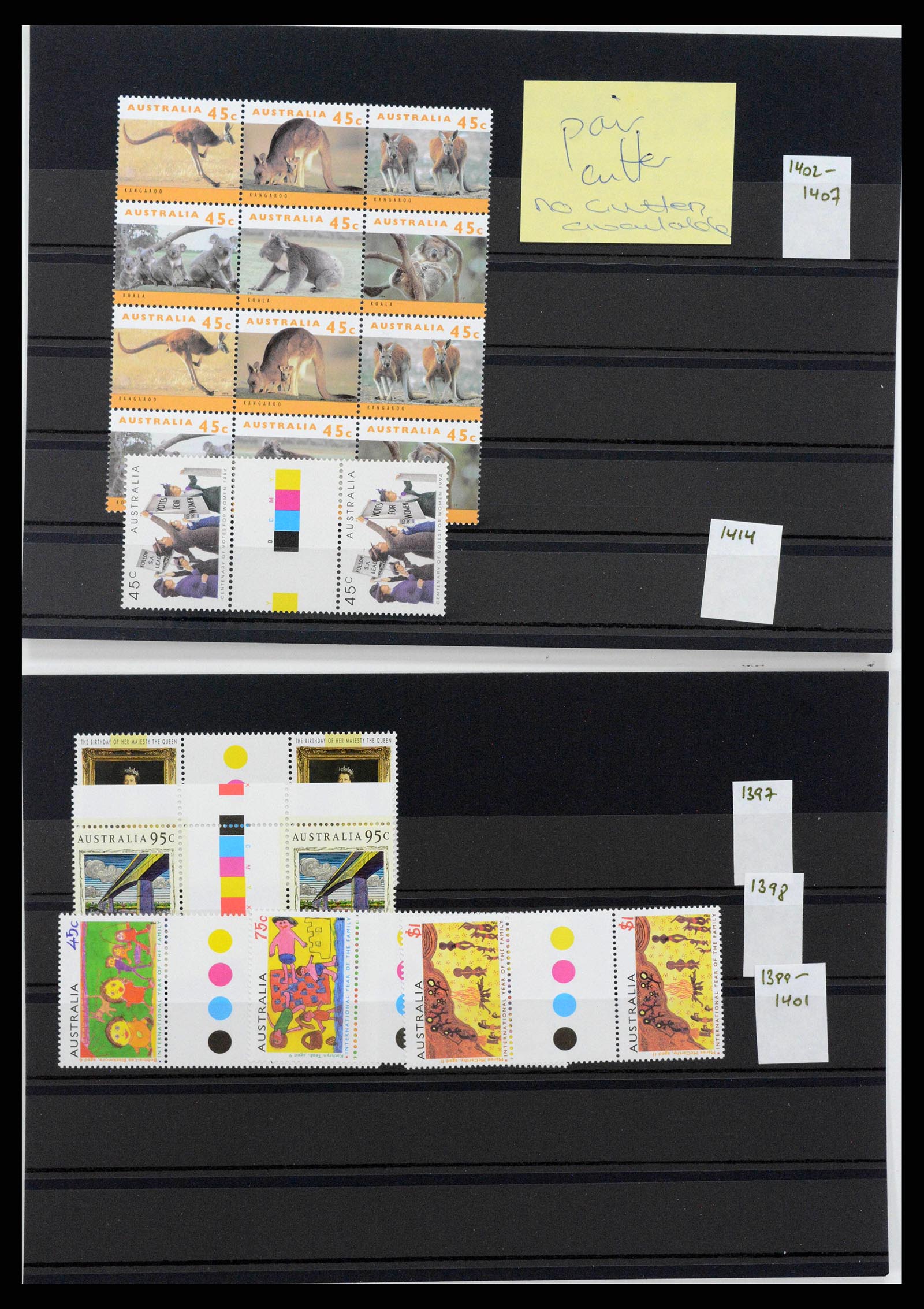 37670 0009 - Postzegelverzameling 37670 Australië gutterpairs 1968-2006.