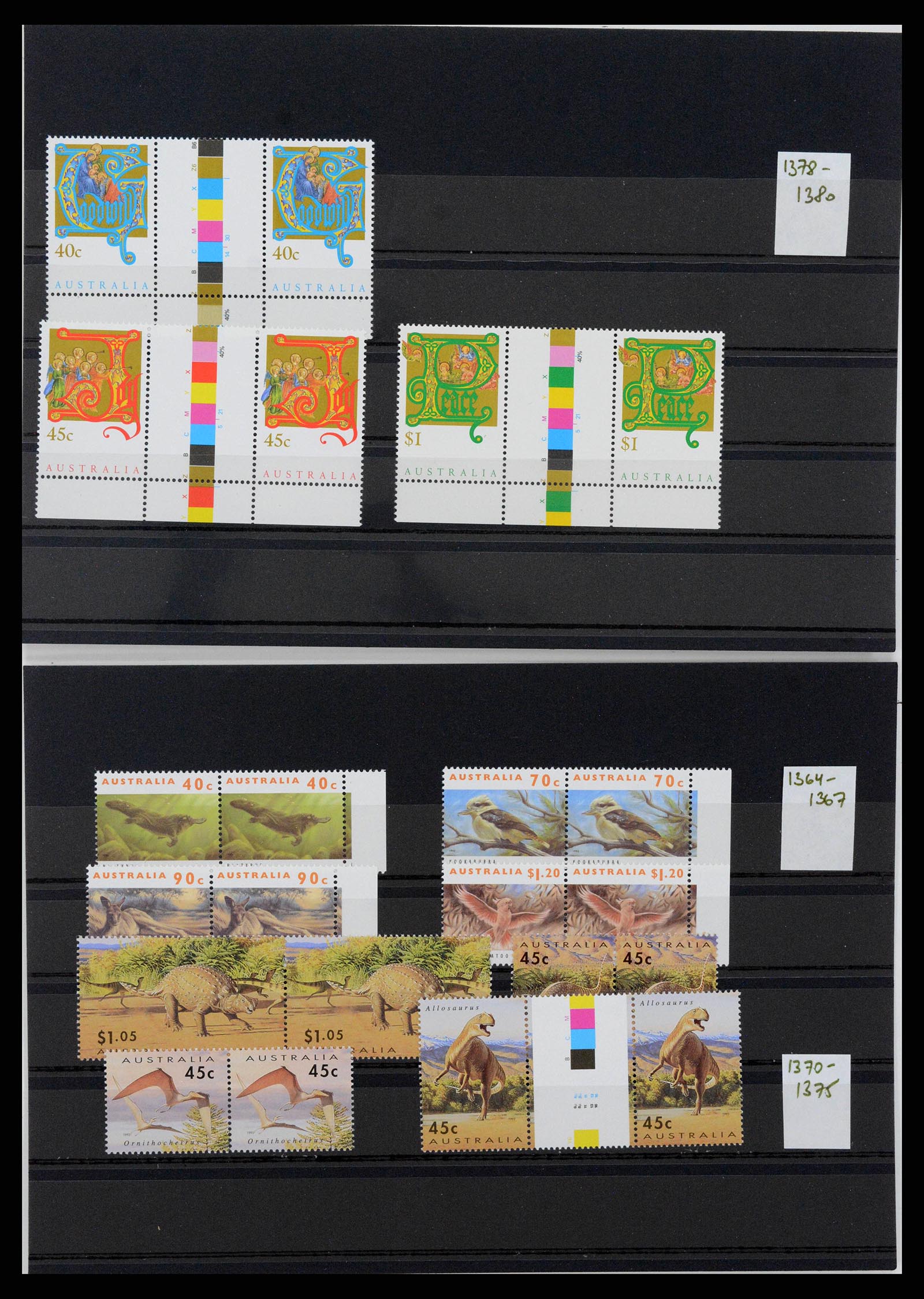 37670 0012 - Postzegelverzameling 37670 Australië gutterpairs 1968-2006.