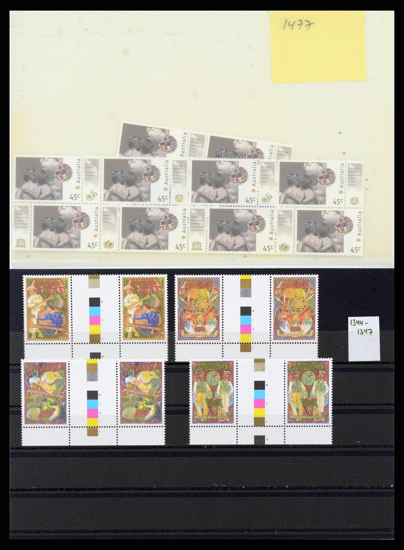 37670 0015 - Stamp collection 37670 Australia gutterpairs 1968-2006.