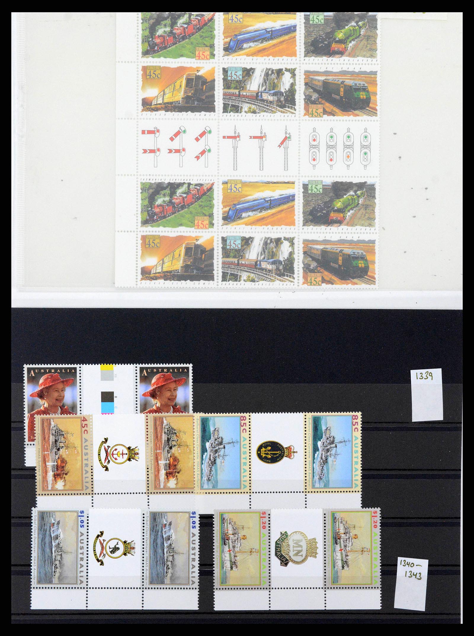 37670 0016 - Stamp collection 37670 Australia gutterpairs 1968-2006.