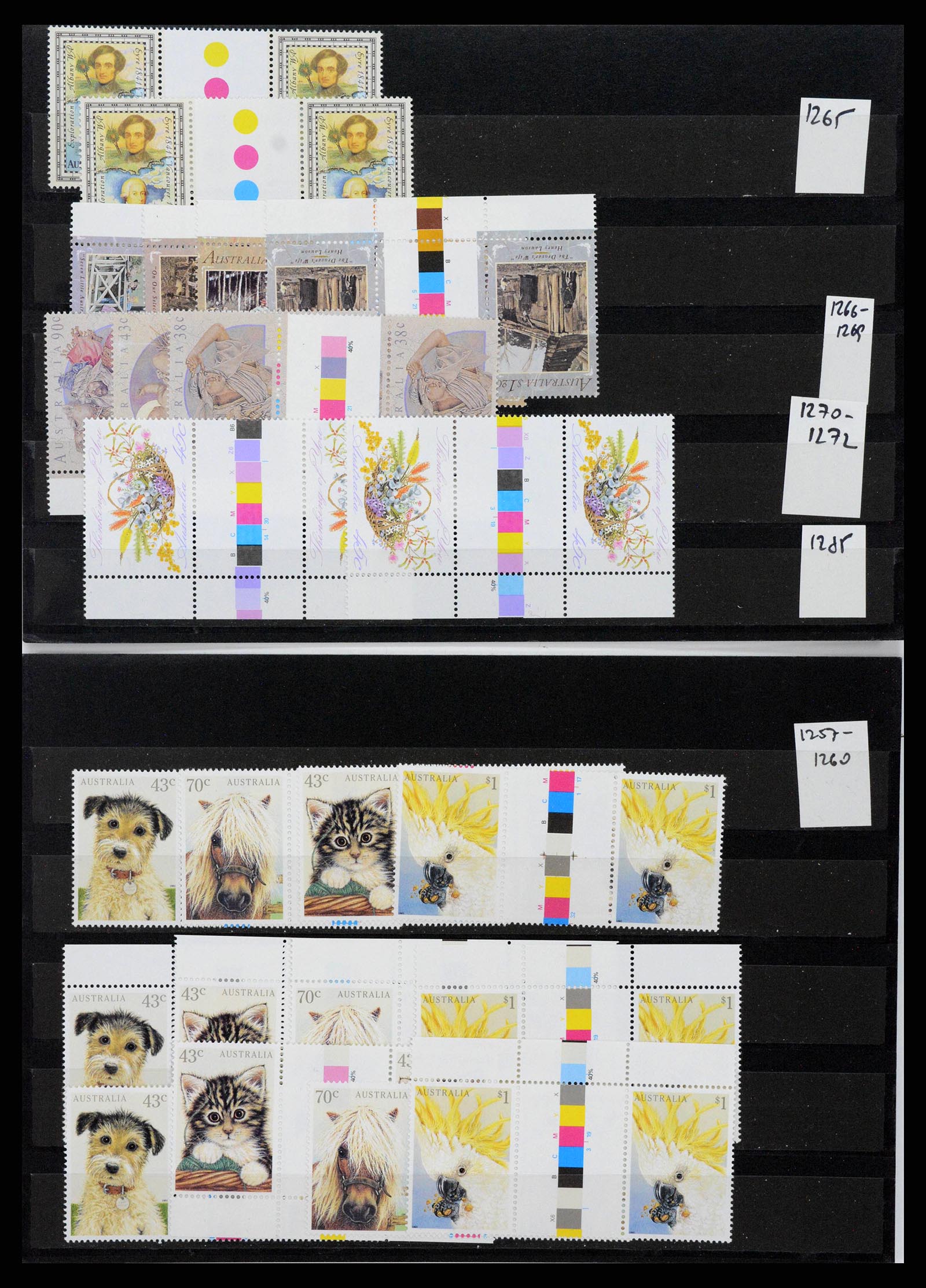 37670 0021 - Postzegelverzameling 37670 Australië gutterpairs 1968-2006.
