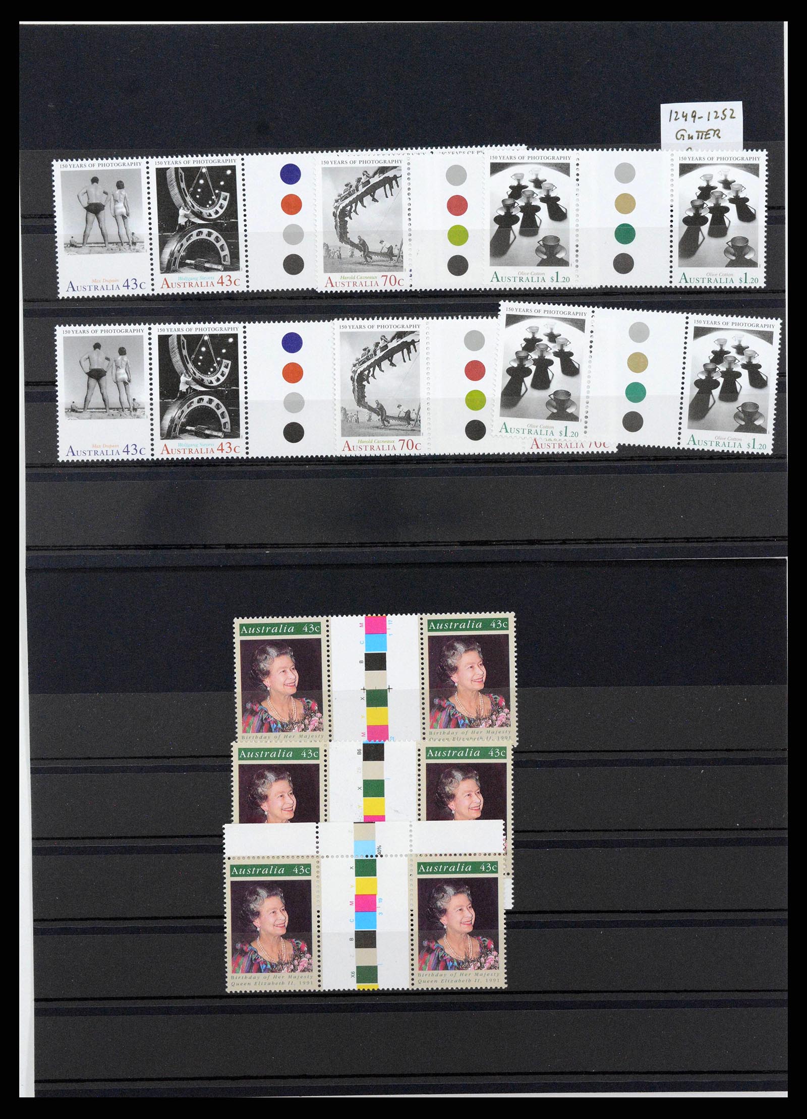 37670 0023 - Stamp collection 37670 Australia gutterpairs 1968-2006.