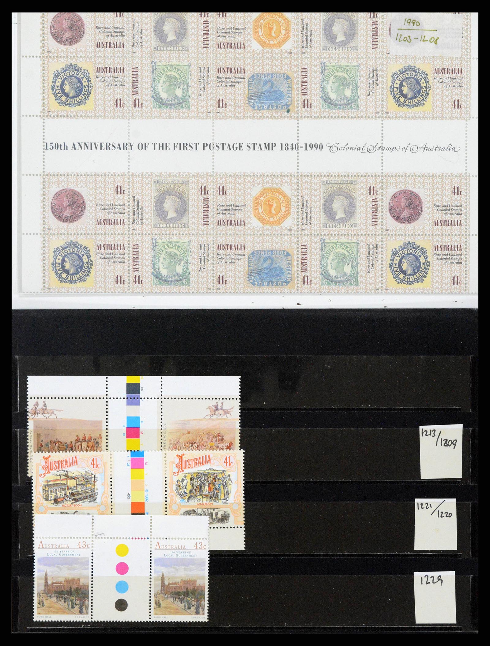 37670 0026 - Postzegelverzameling 37670 Australië gutterpairs 1968-2006.
